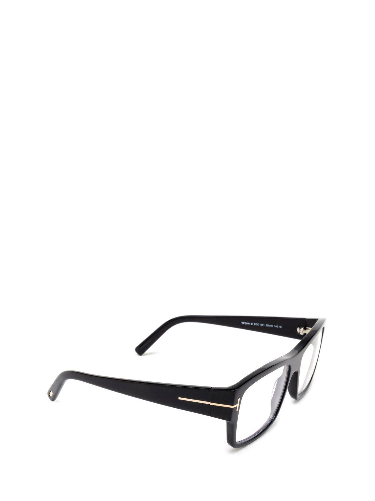 Tom Ford Square Frame Glasses Glasses In 001 Nero Lucido