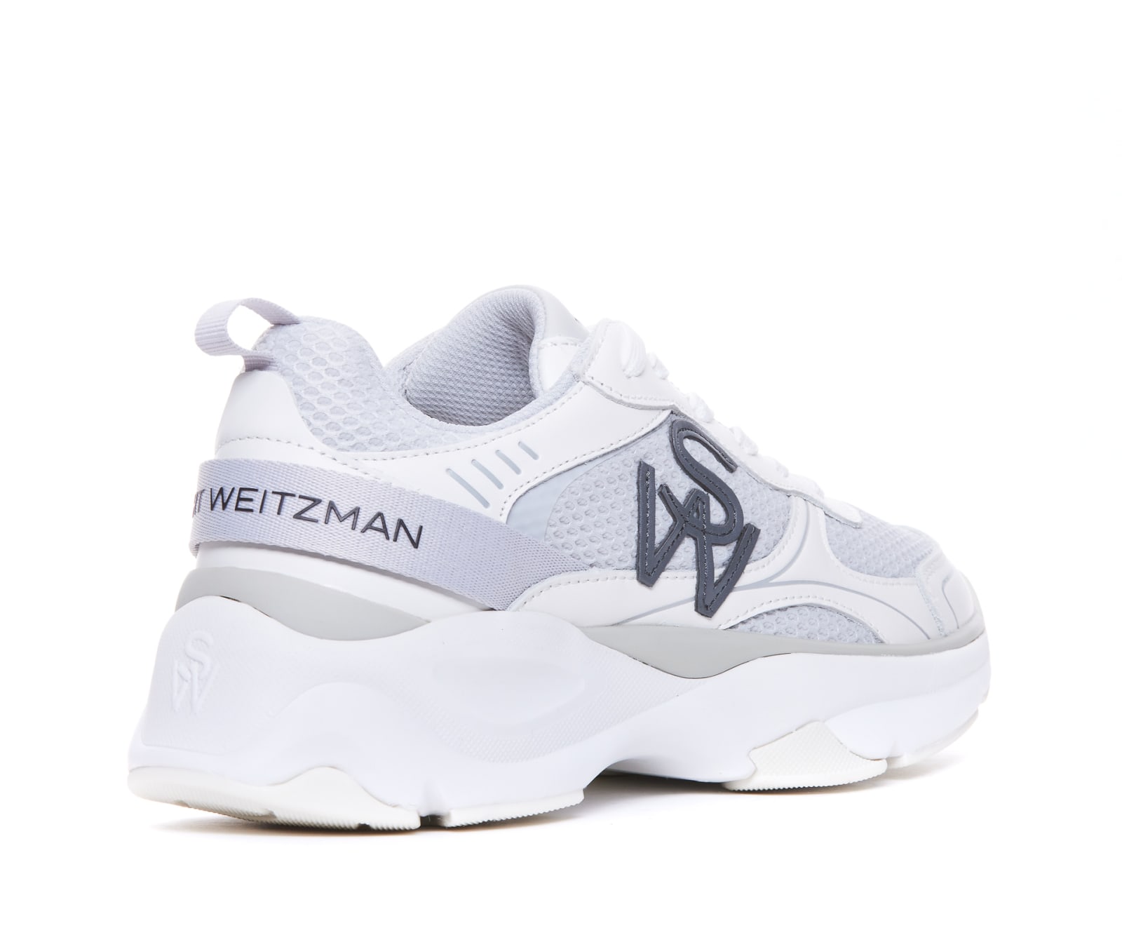Shop Stuart Weitzman Sw Trainer Sneakers In Grey