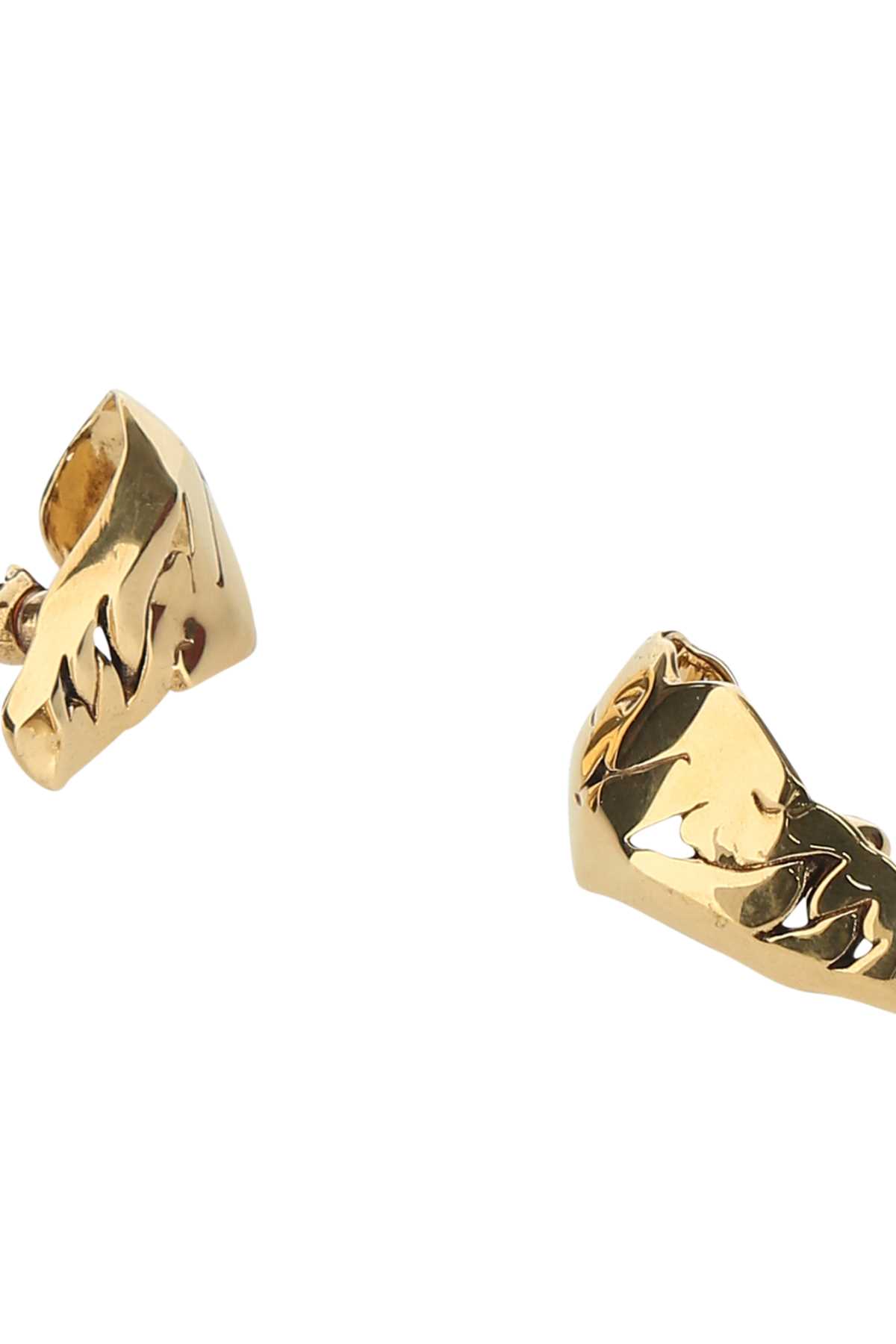 Shop Alexander Mcqueen Gold Metal Earrings In 0448