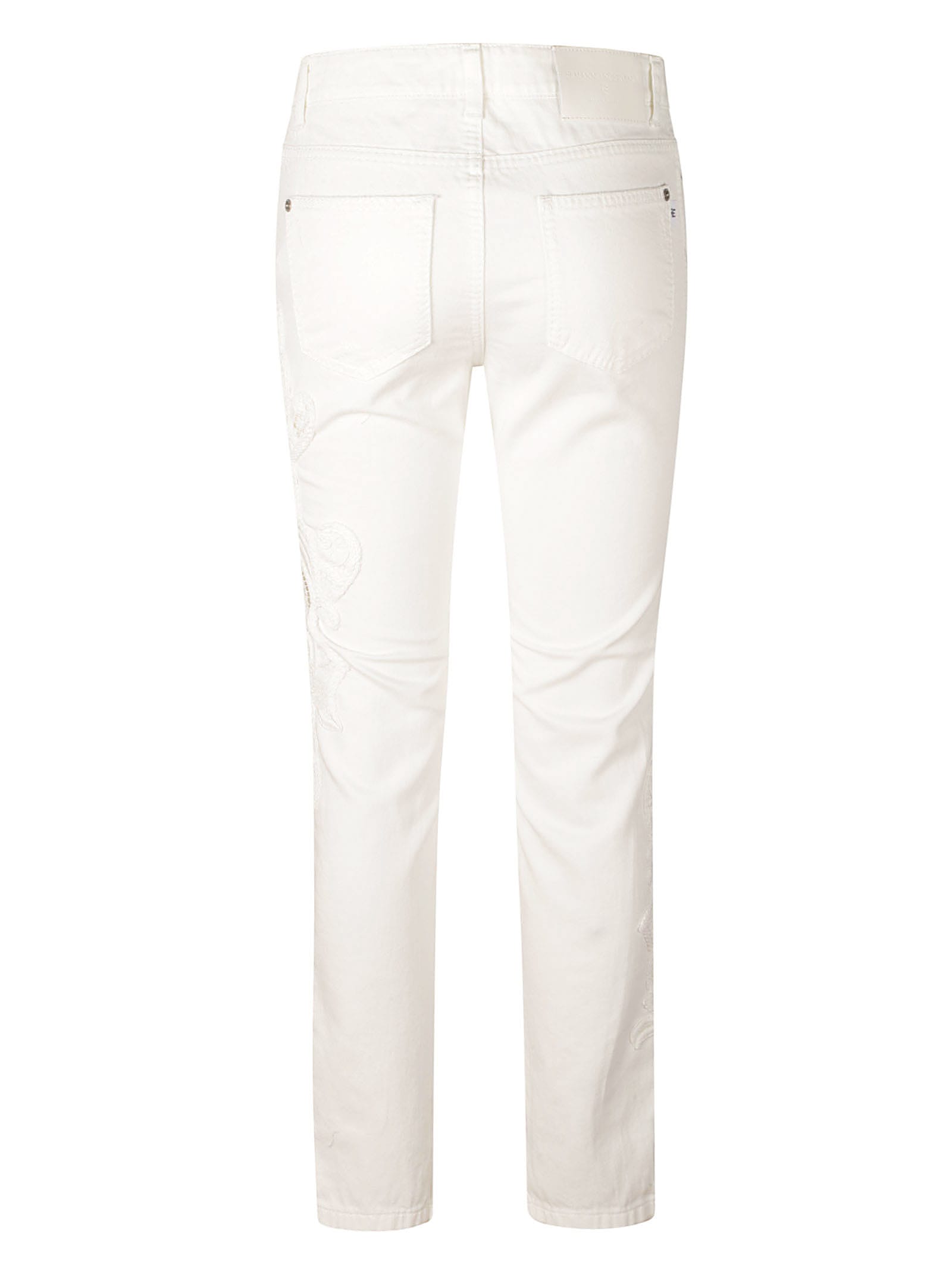 Shop Ermanno Scervino Slim Fit Boyfriend Jeans In White