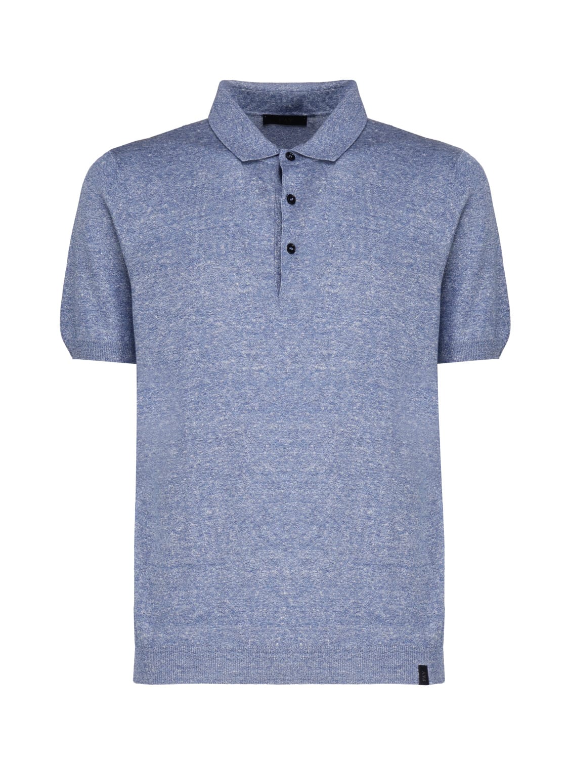 Shop Fay Knitted Polo Shirt In Light Blue