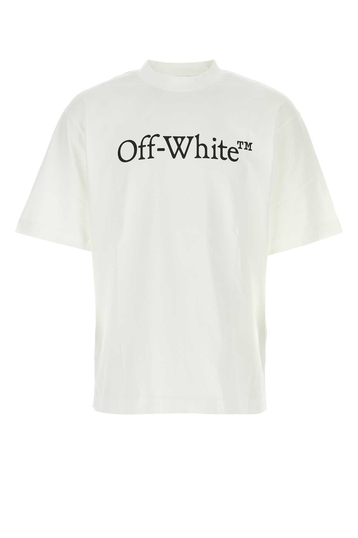 Shop Off-white White Cotton T-shirt In 0110