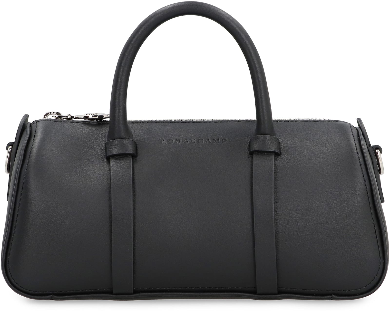 Shop Longchamp Daylong S Leather Handbag In Black