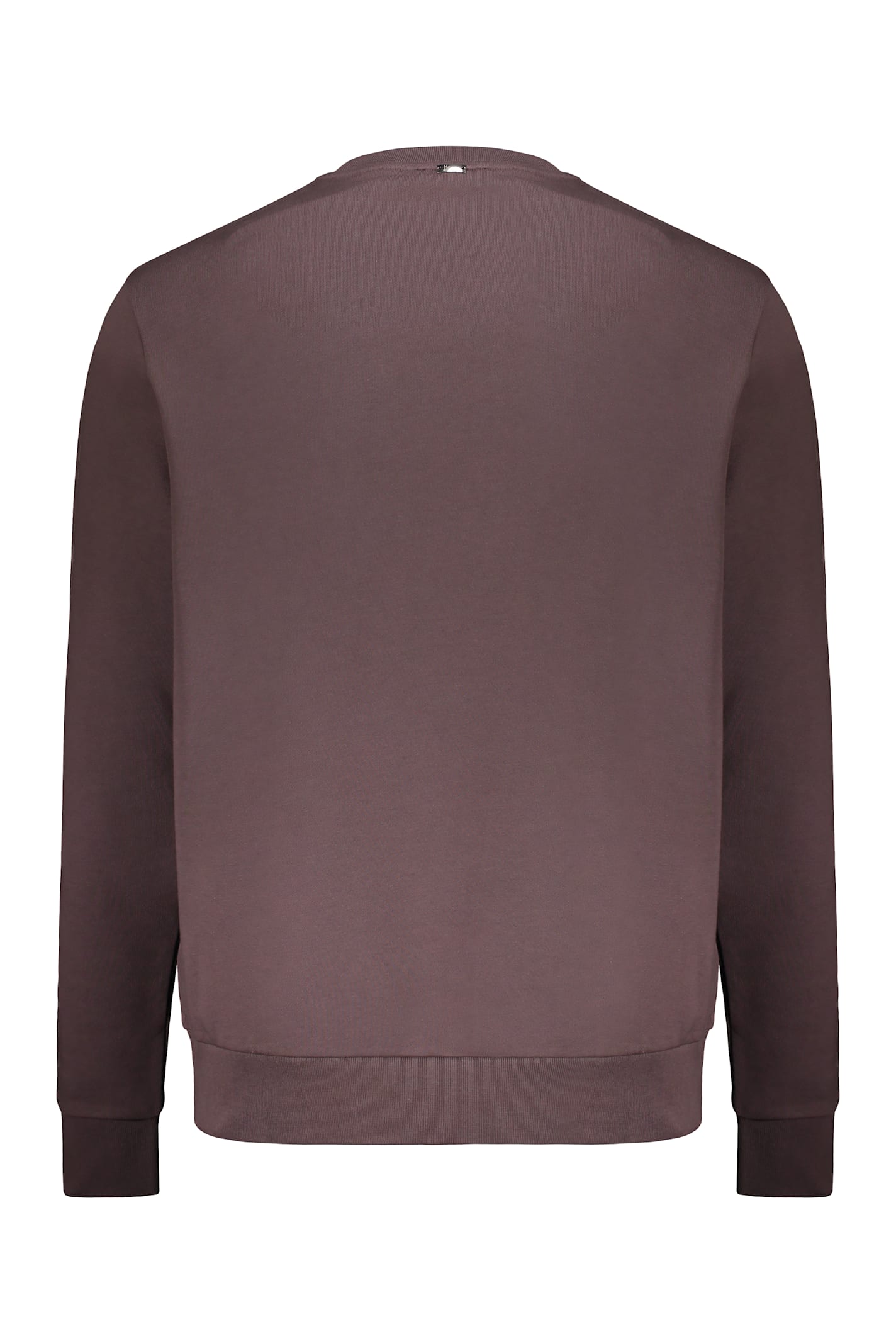 Herno Logo-embroidered Crew-neck Sweatshirt In Brown
