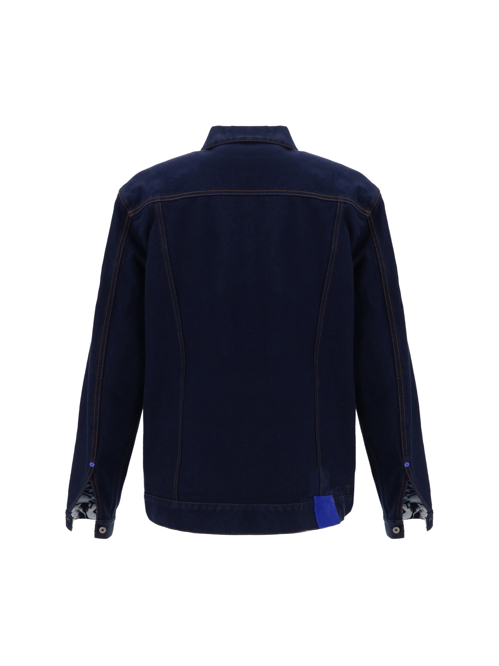 Shop Burberry Jacket In Indigo Blue