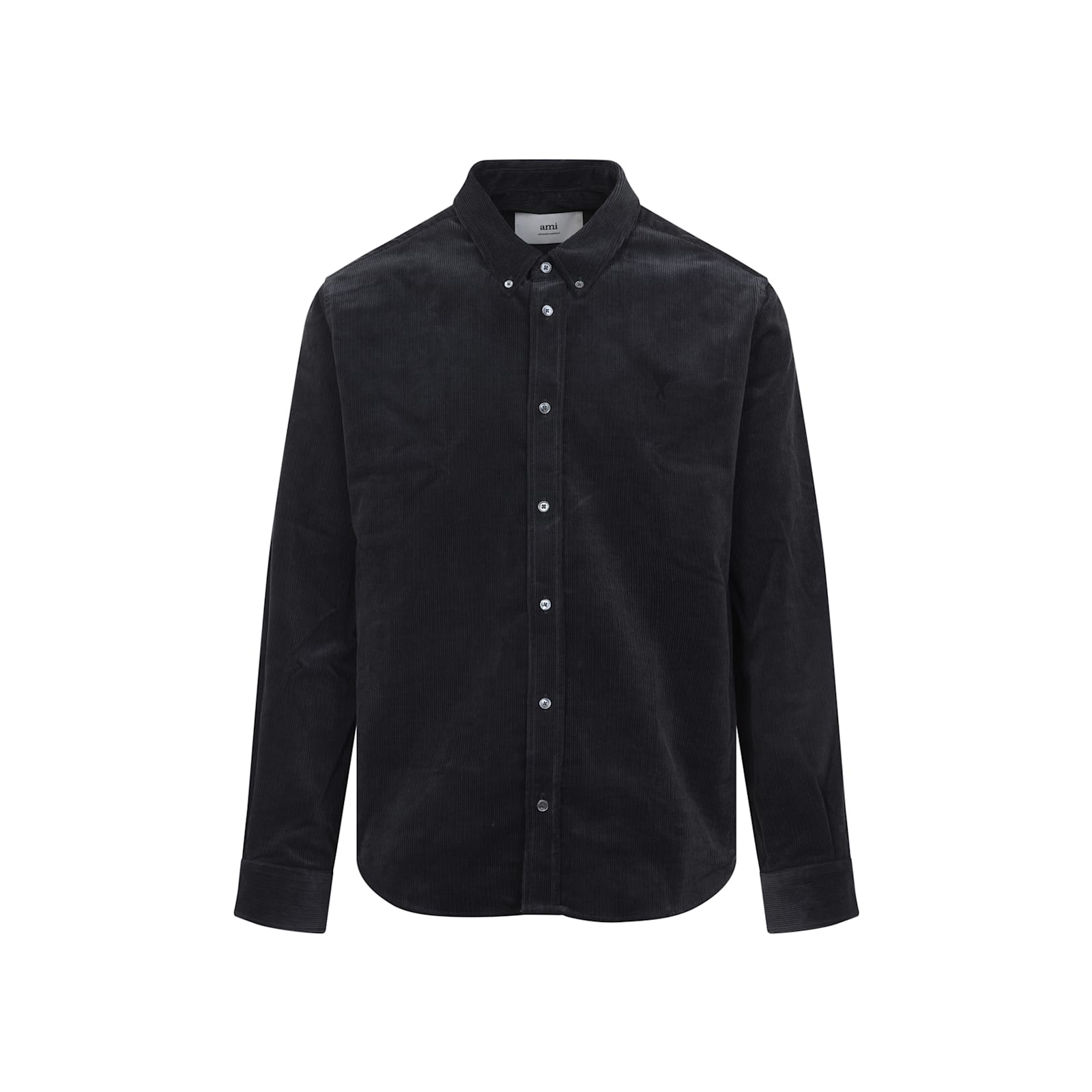 Ami Alexandre Mattiussi Black Cotton Shirt With Classic Button-down Collar In Black