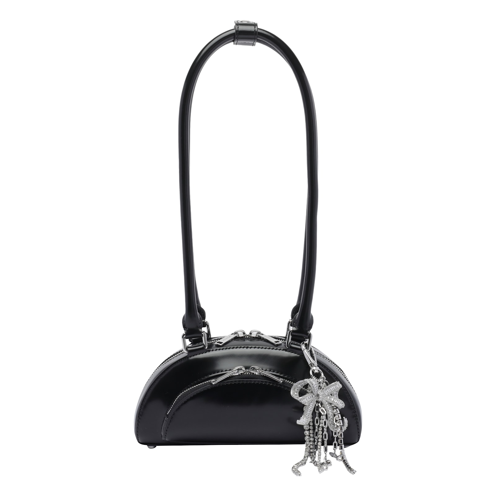 Self-portrait Mini With Charm Shoulder Bag In Black