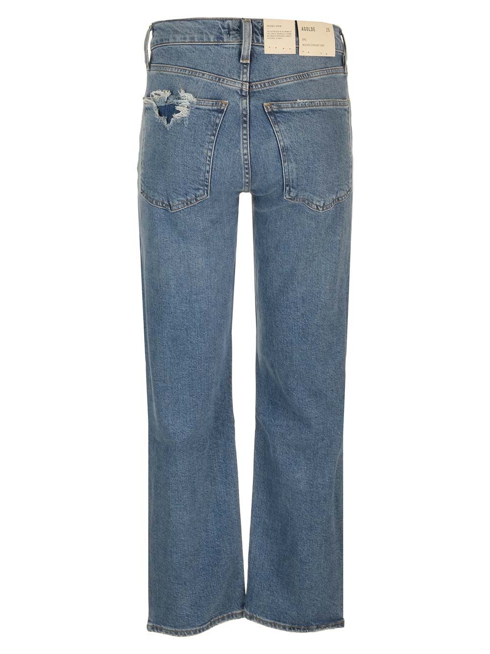 Shop Agolde Straight Leg Kye Jeans In Blue