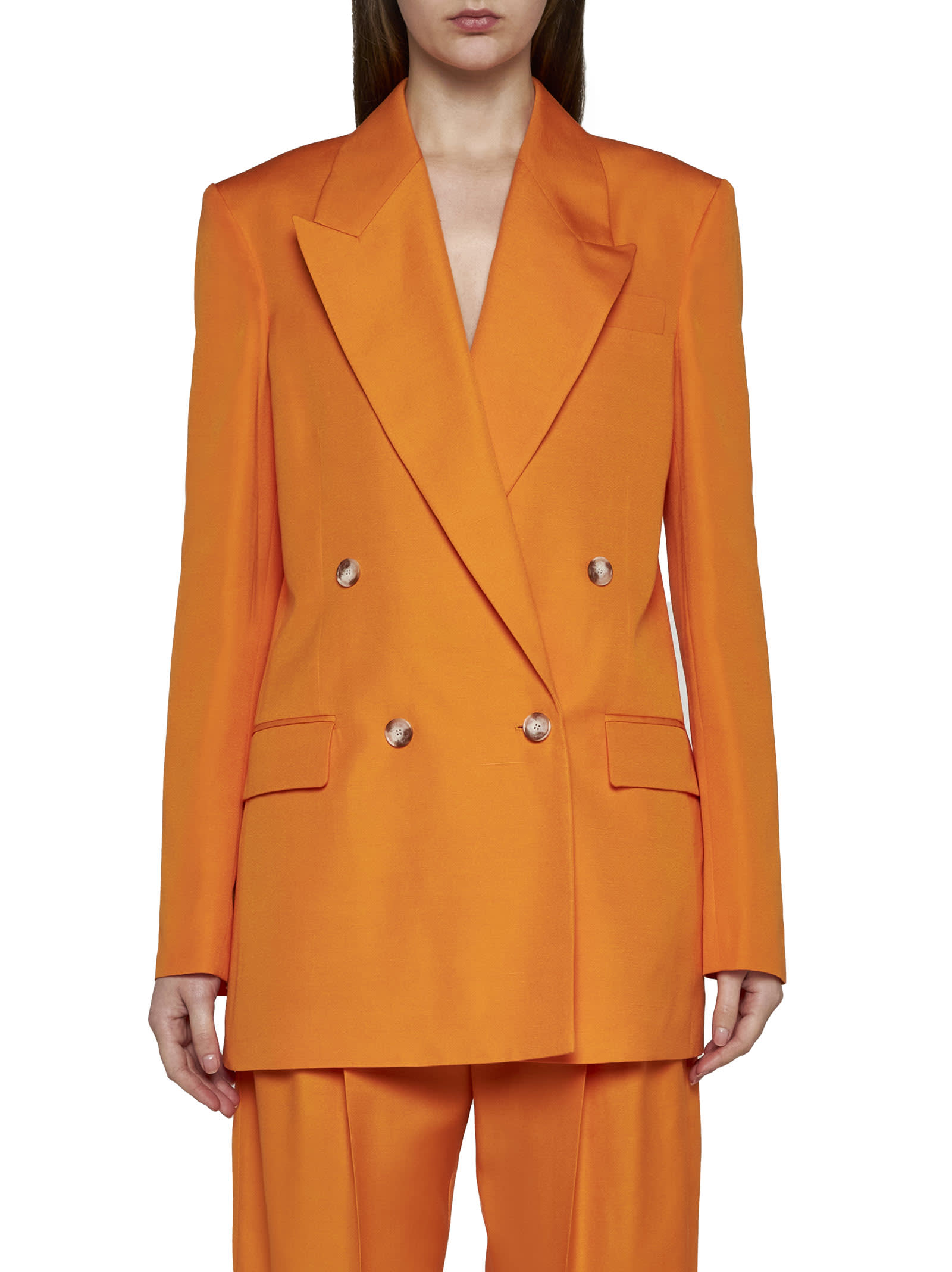 Shop Stella Mccartney Blazer In Bright Orange