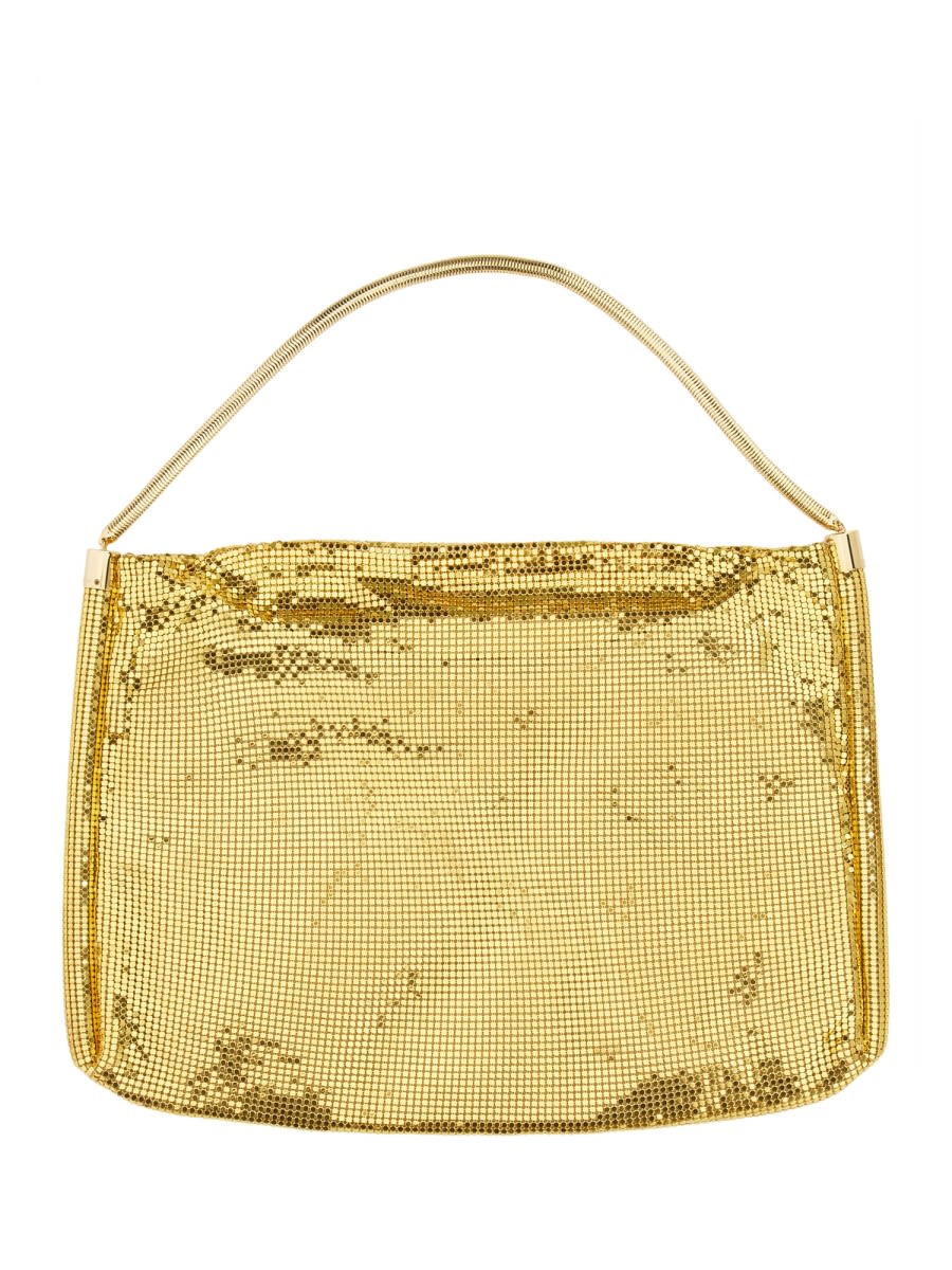 Shop Rabanne Pixel Tube Bag In Golden