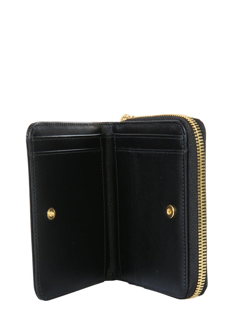 Shop Apc Logo Printed Zip-around Wallet In Lzz Noir