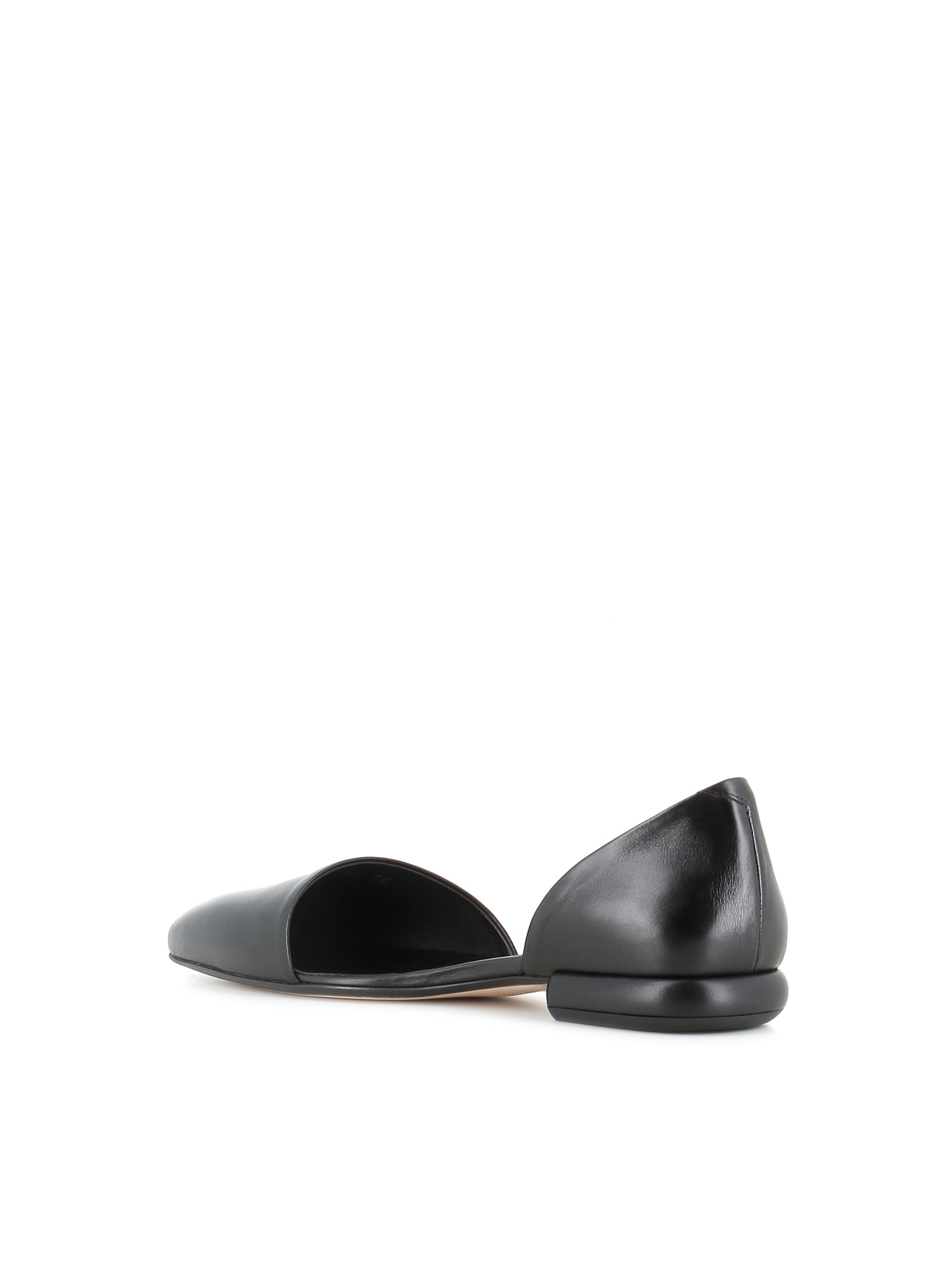 Officine Creative Leather Ballerina Shoes In Black