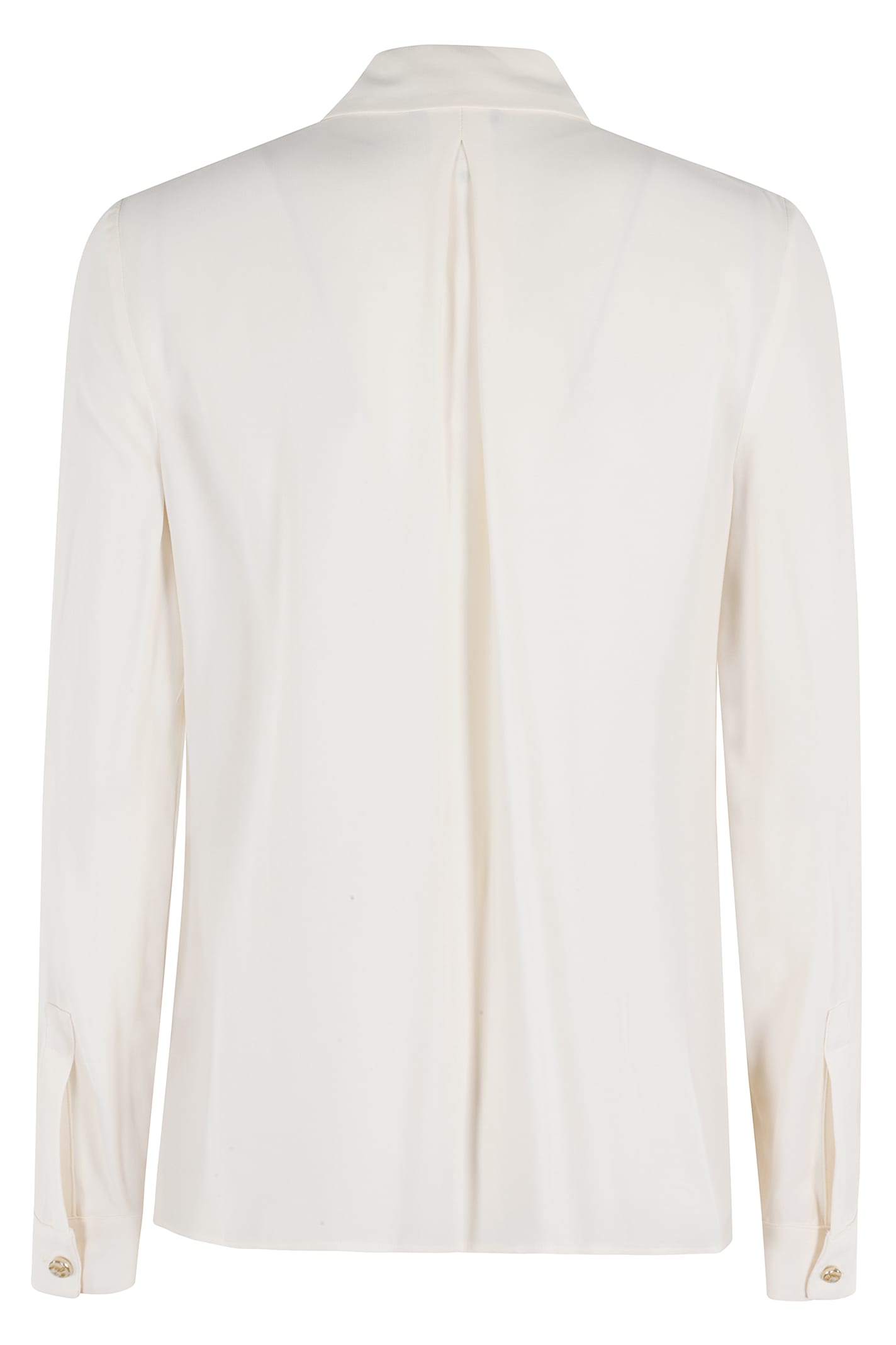 Elisabetta Franchi Georgette Blouse In Burro