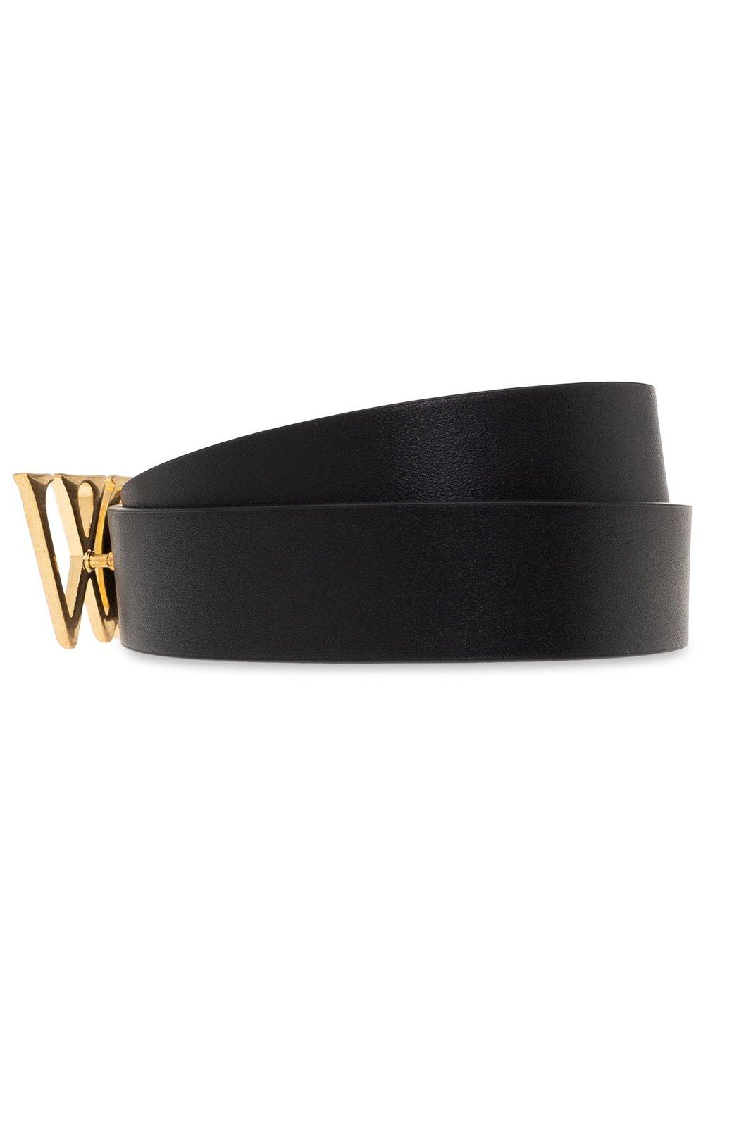 Off-White Abbey Stone Diagonal Arrow Buckle Leather Belt - ShopStyle