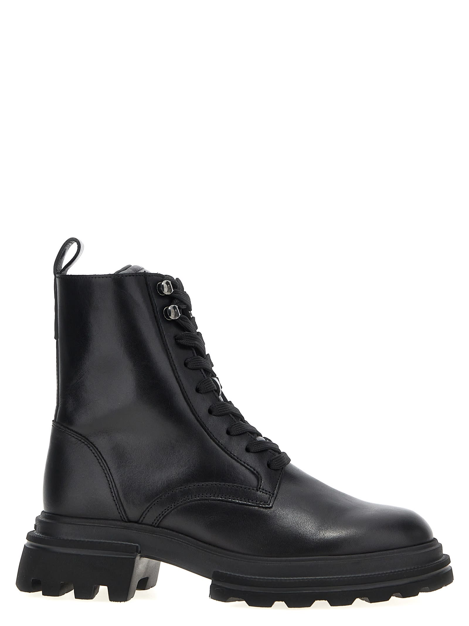 Shop Hogan H674 Ankle Boots In Black