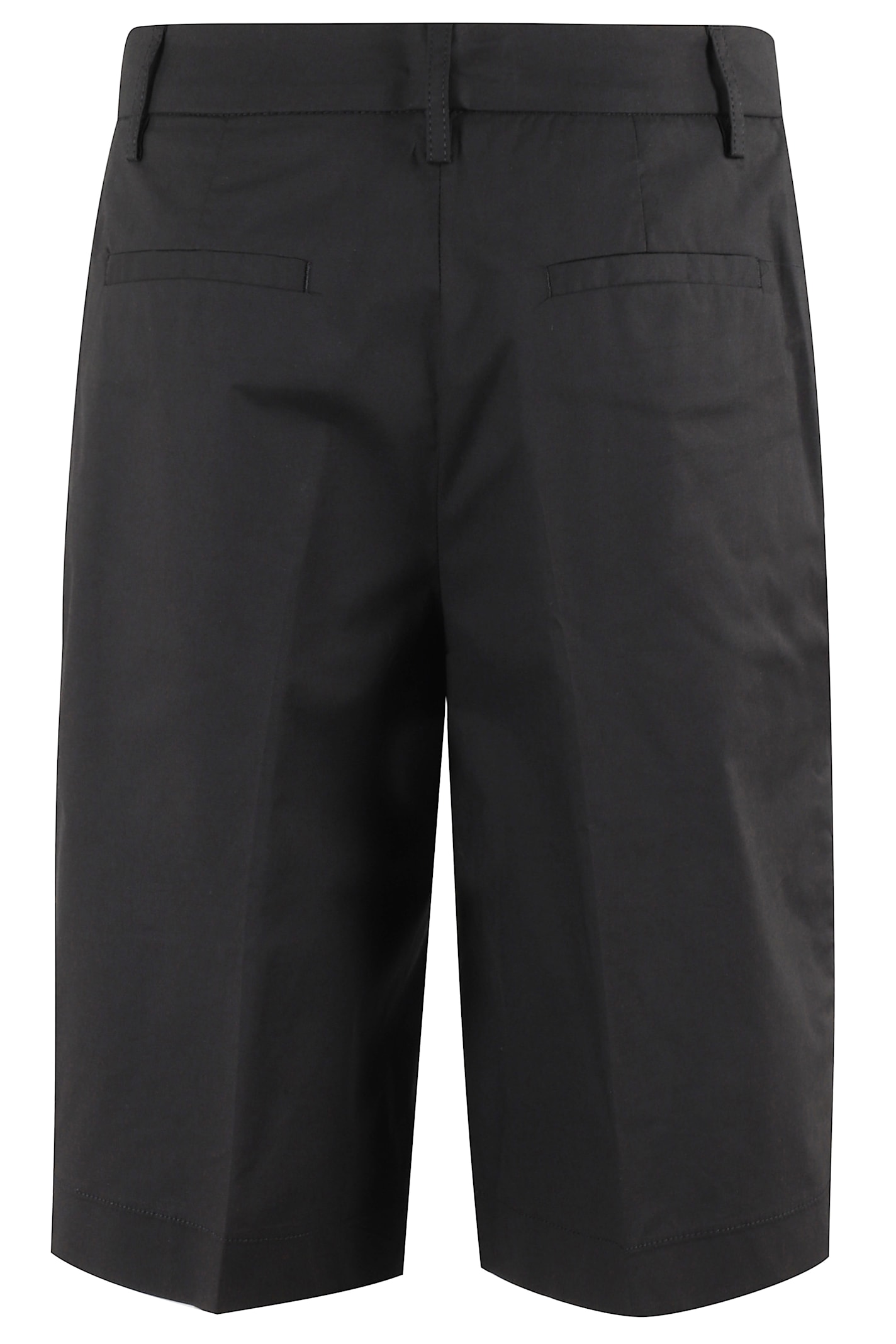 Seventy Bermuda Popeline Fine Cotone Stretch In Nero