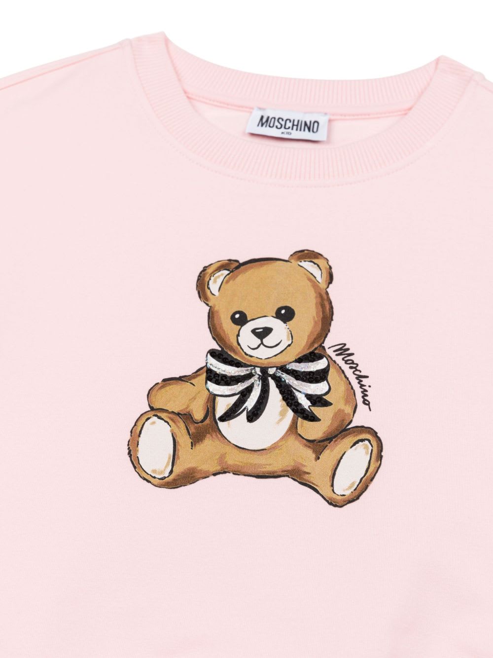 Moschino Kids Teddy Bear Print Sweatshirt In Pink