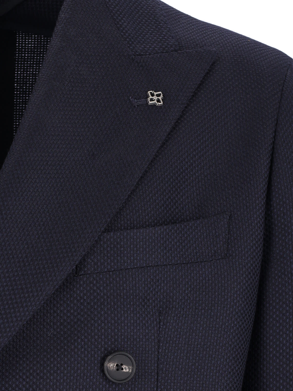 Tagliatore Double-breasted Tailored Jacket Flap Pockets In Blue