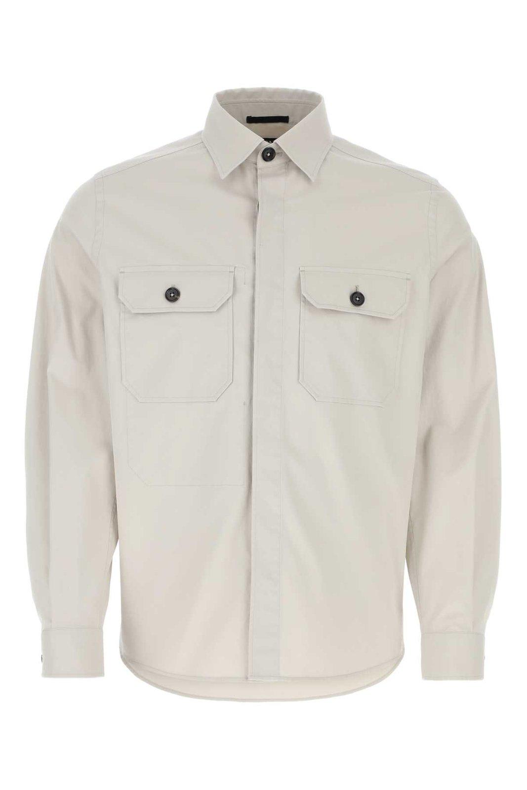 Ermenegildo Zegna Long Sleeved Pocket-detailed Shirt