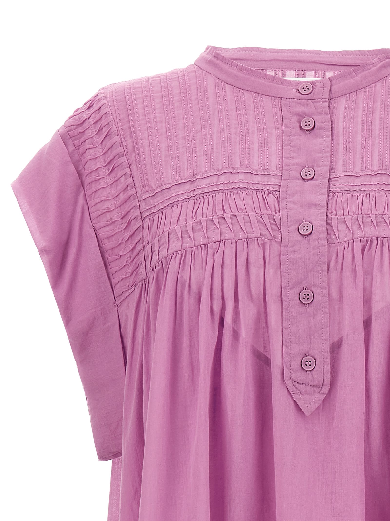 Shop Marant Etoile Leazali Midi Dress In Purple