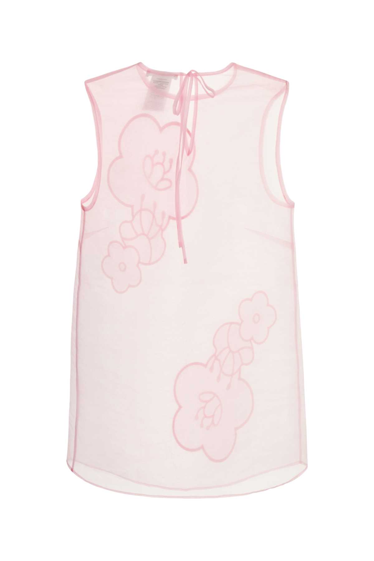 Cecilie Bahnsen Sheer Fabric Floral Embroidery Sleeveless Top
