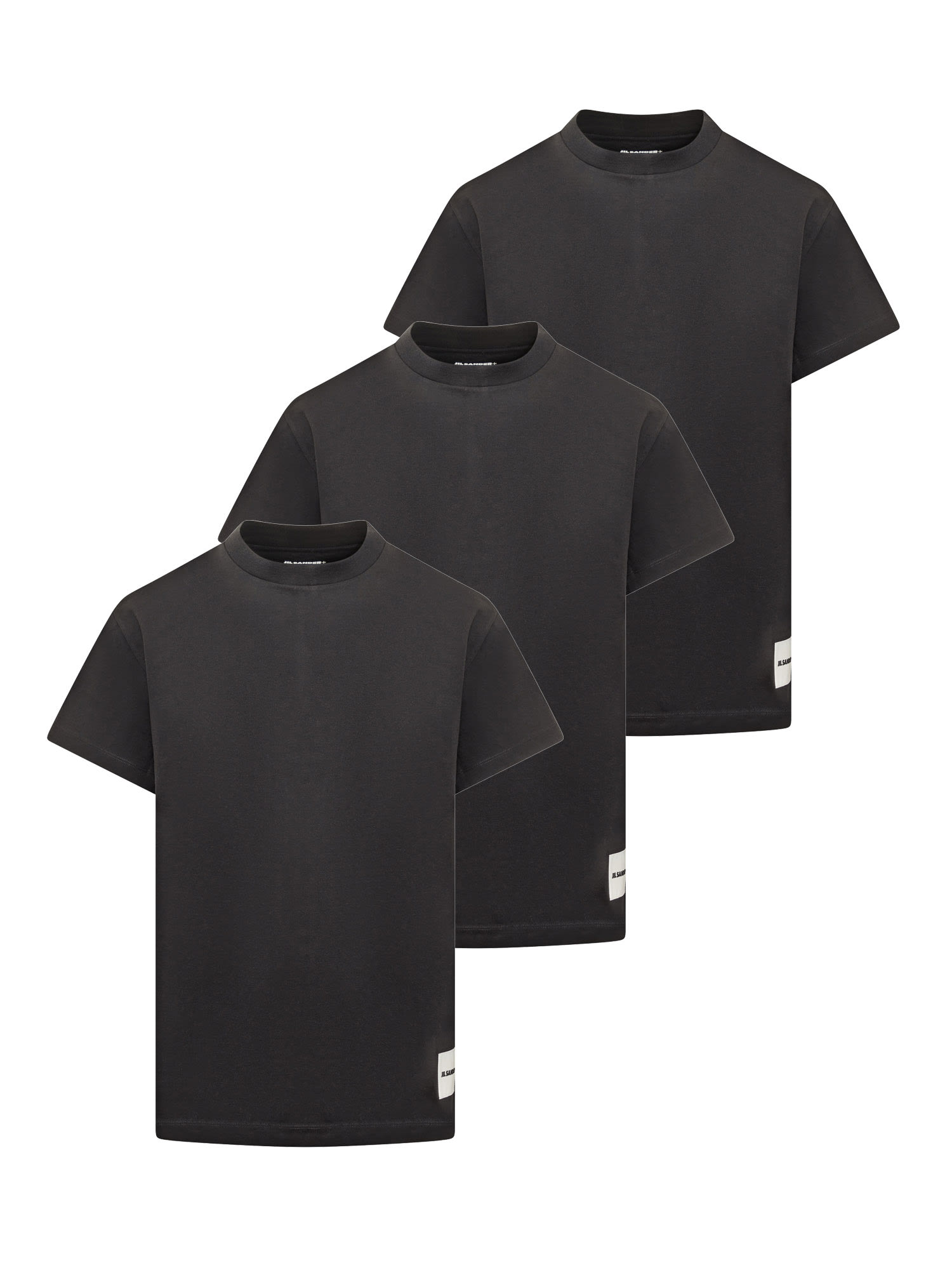 Shop Jil Sander 3 Pack T-shirt In Black