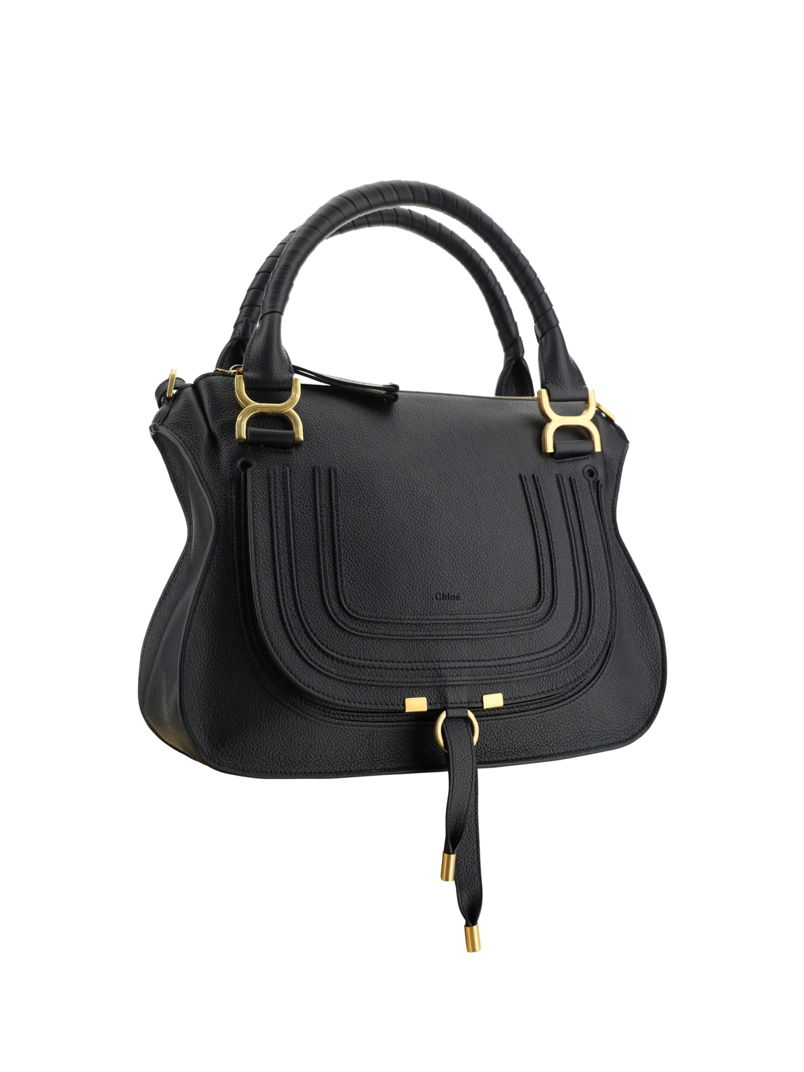 Shop Chloé Marcie Handbag In Nero