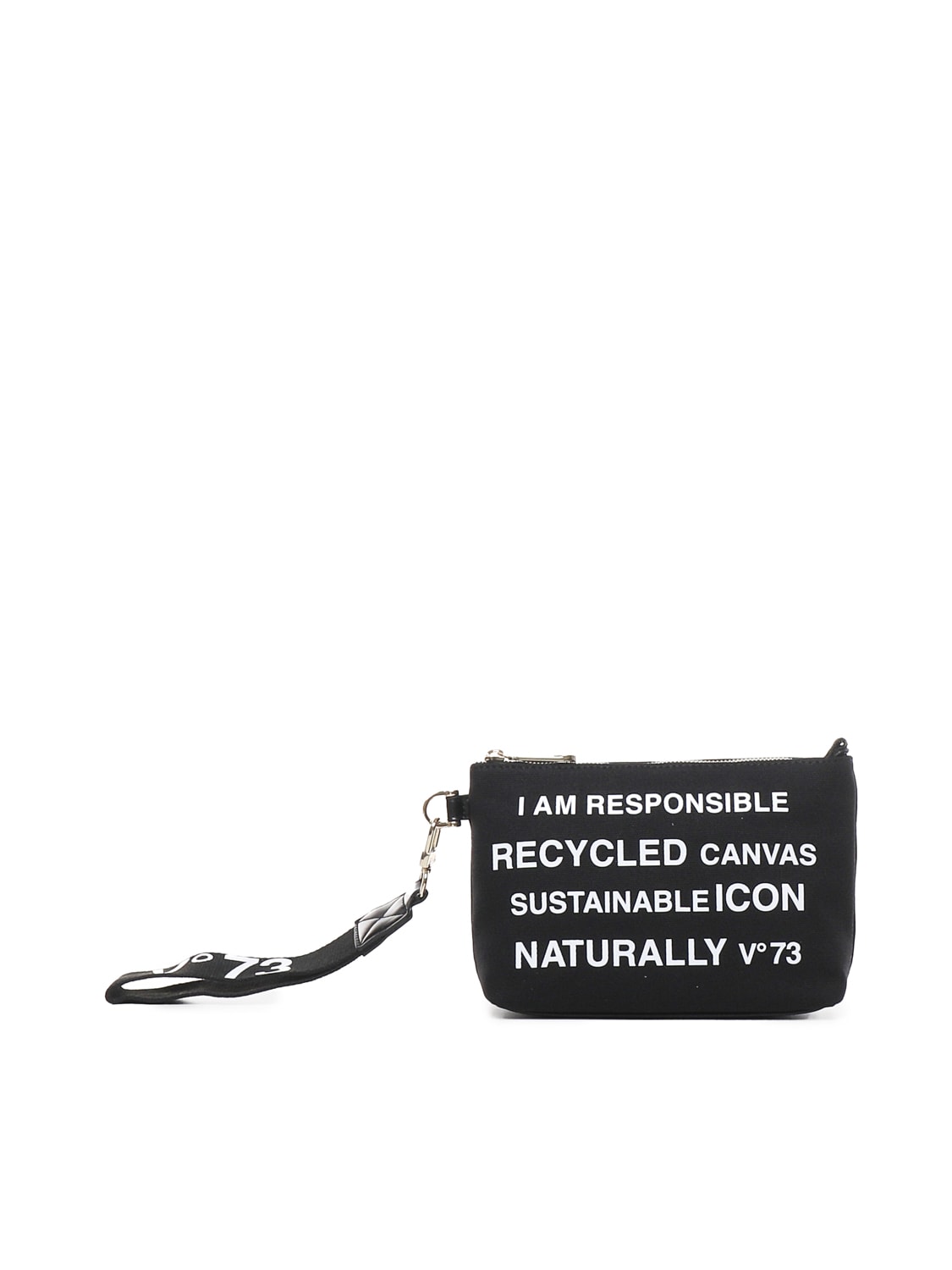 Shop V73 Pochette Responsibility In Cotton In Black