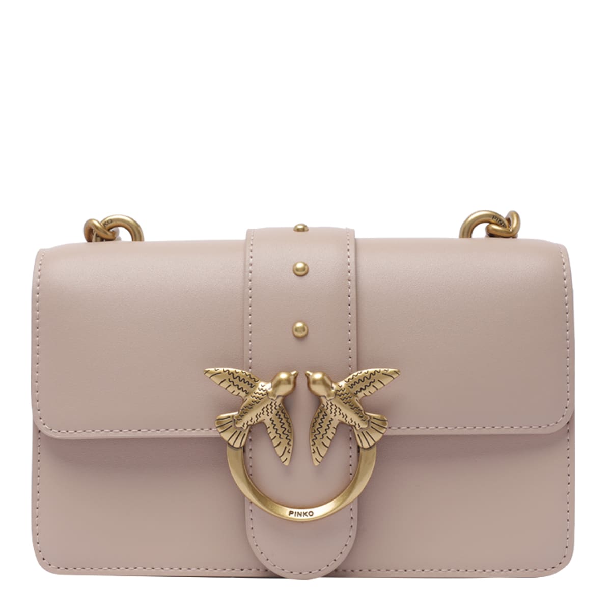 Shop Pinko Love One Crossbody Bag In Pink