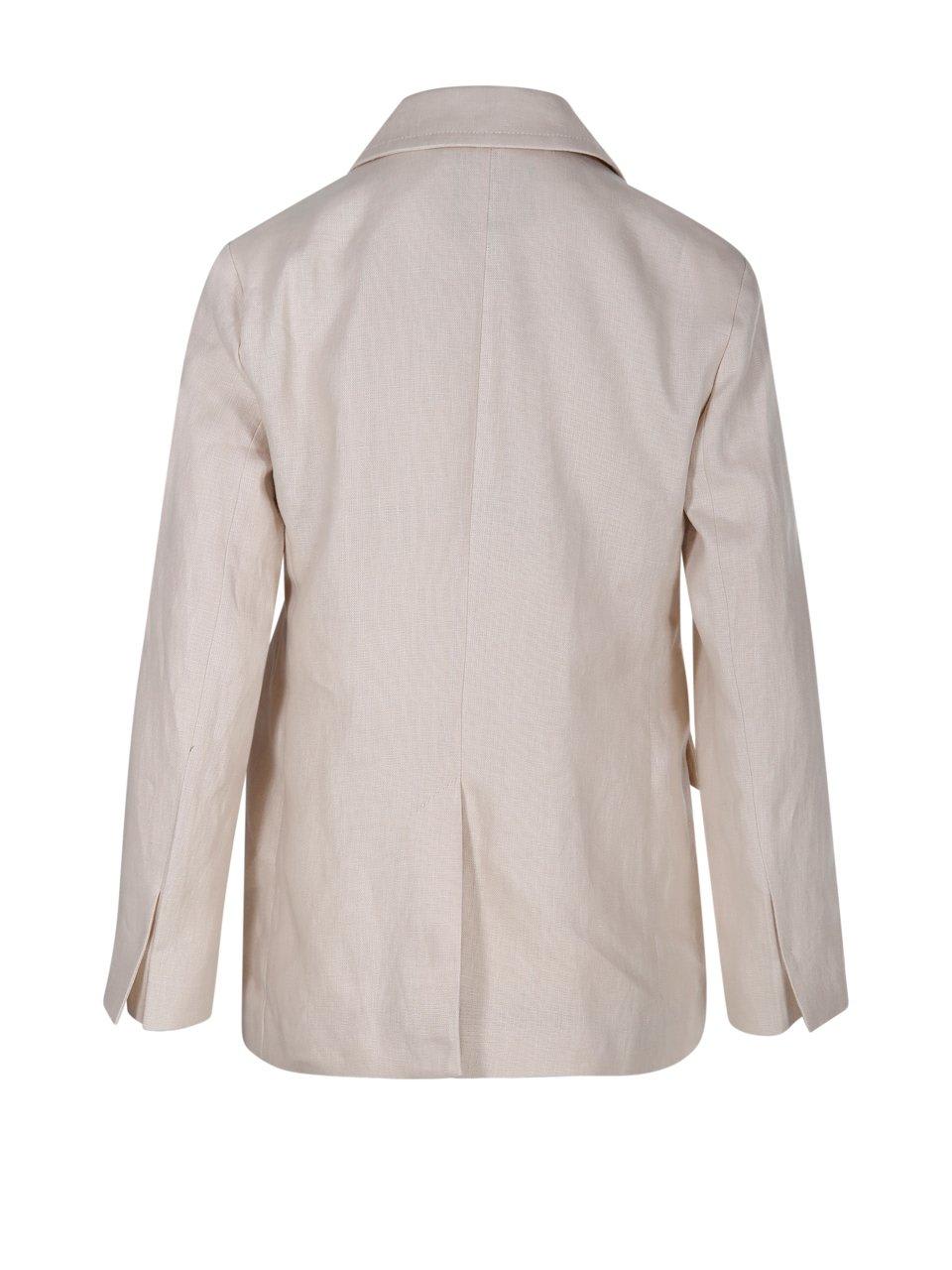 Shop 's Max Mara Double-breasted Long-sleeved Jacket In Beige