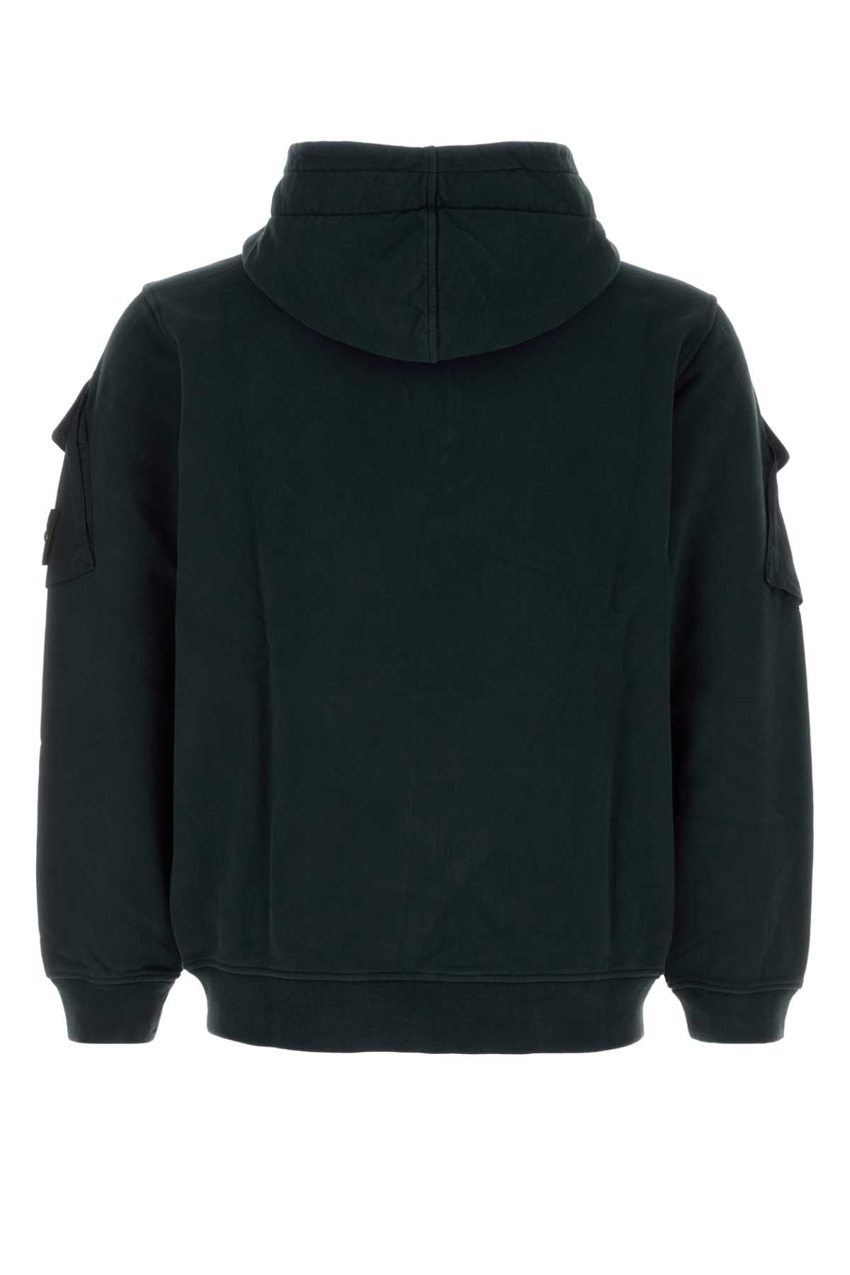 Stone Island Midnight Blue Cotton Sweatshirt In Black