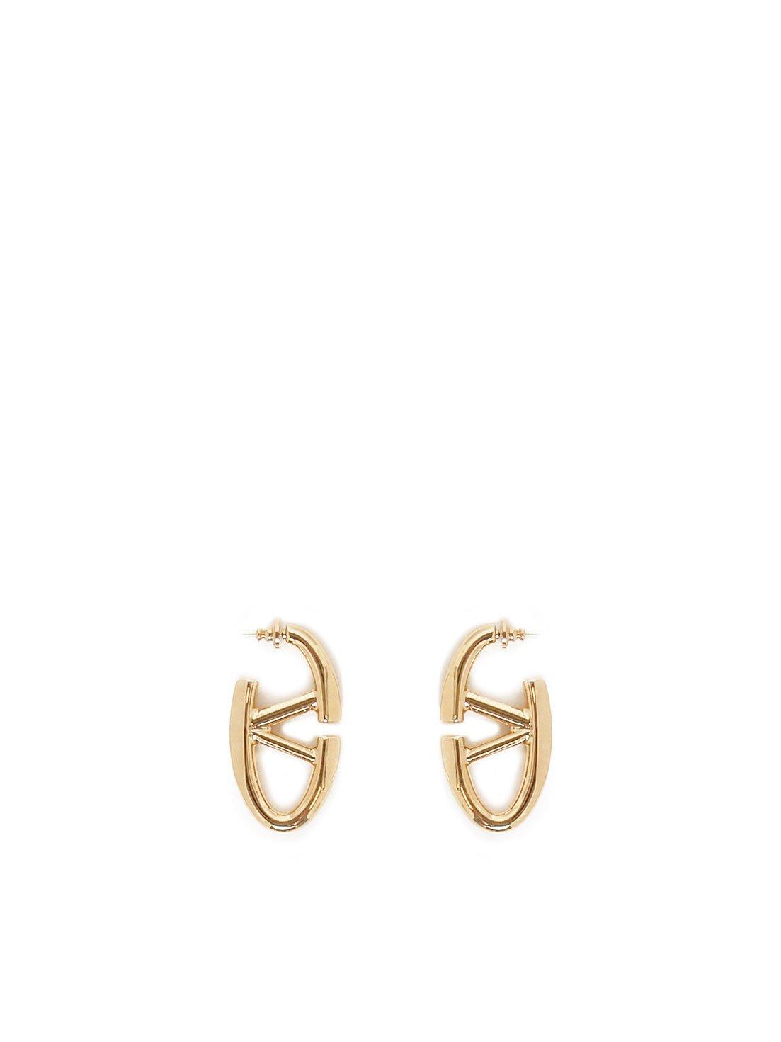 Shop Valentino Vlogo Signature Earrings In Oro