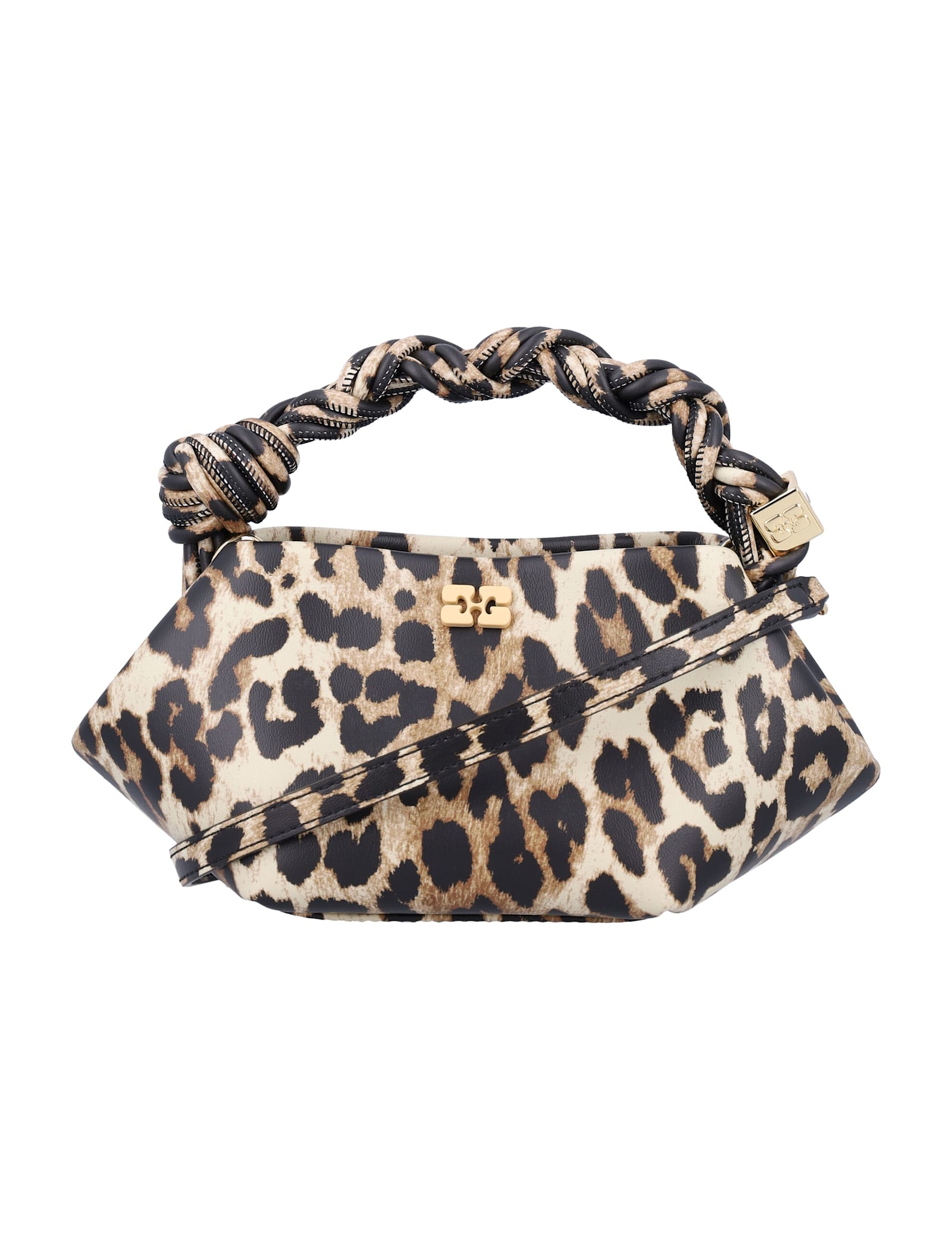 Ganni Bou Mini Handbag In Animal Print