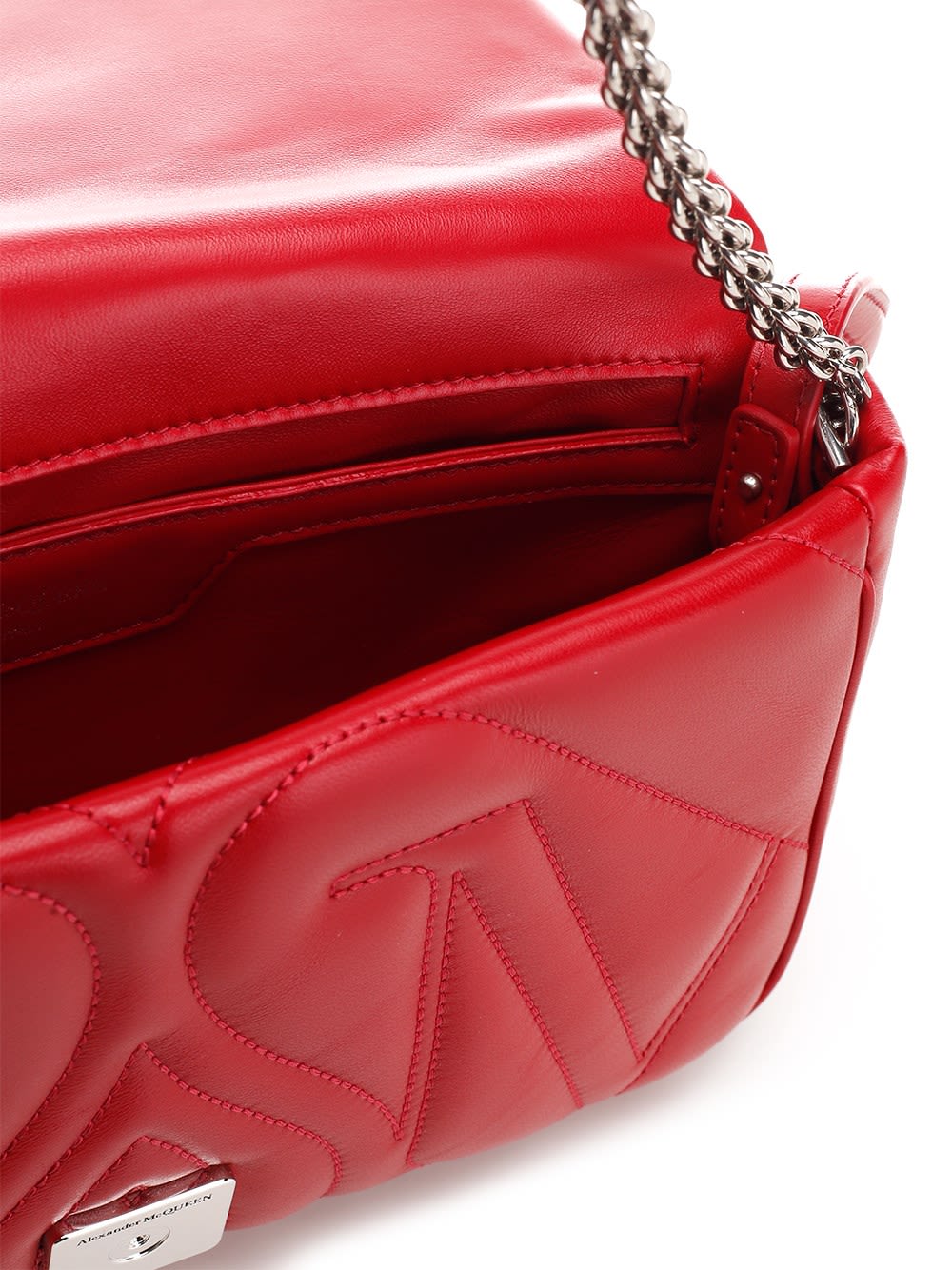 Alexander Mcqueen Logo Flap Shoulder Bag In Red
