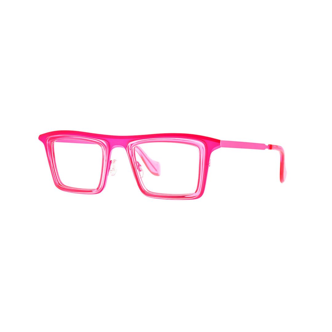 Shop Theo Eyewear Trellis 013 Transparent+fluo Pink13