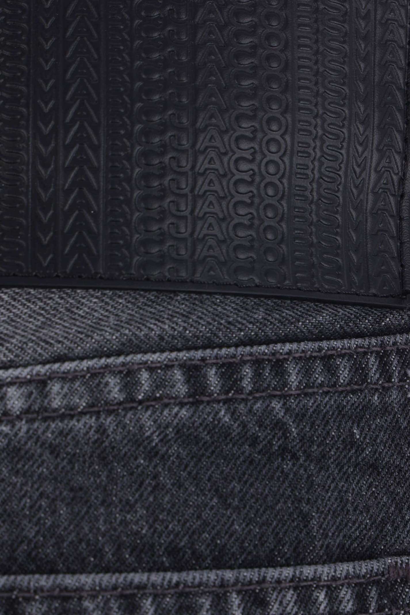 Marc Jacobs Midi Denim Skirt With Back And Front Pockets In Black