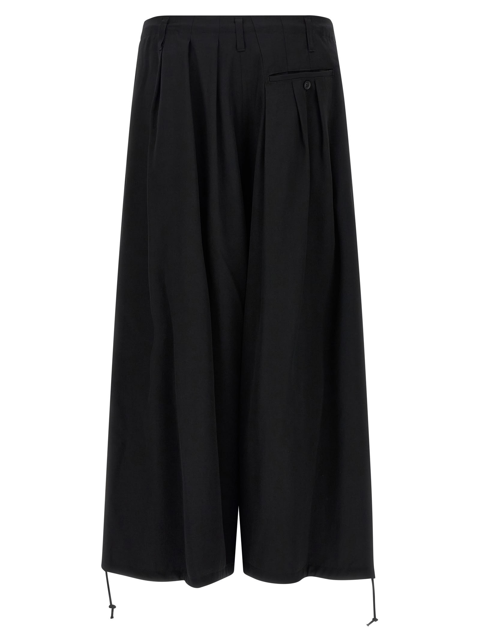Yohji Yamamoto Tailored Trousers With Pleated Front And Pockets In Black