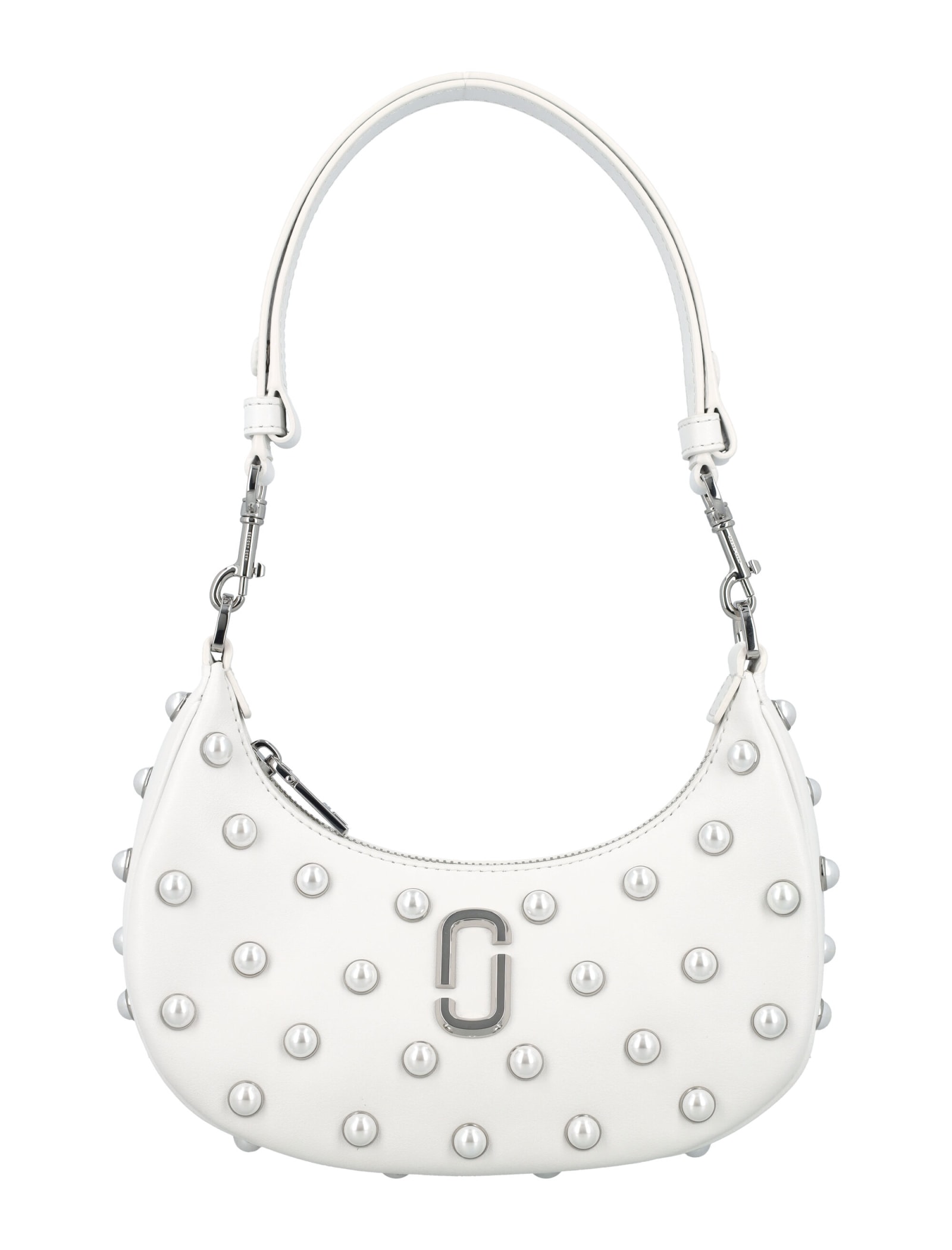 Marc Jacobs The Small Curve皮革单肩包 In White