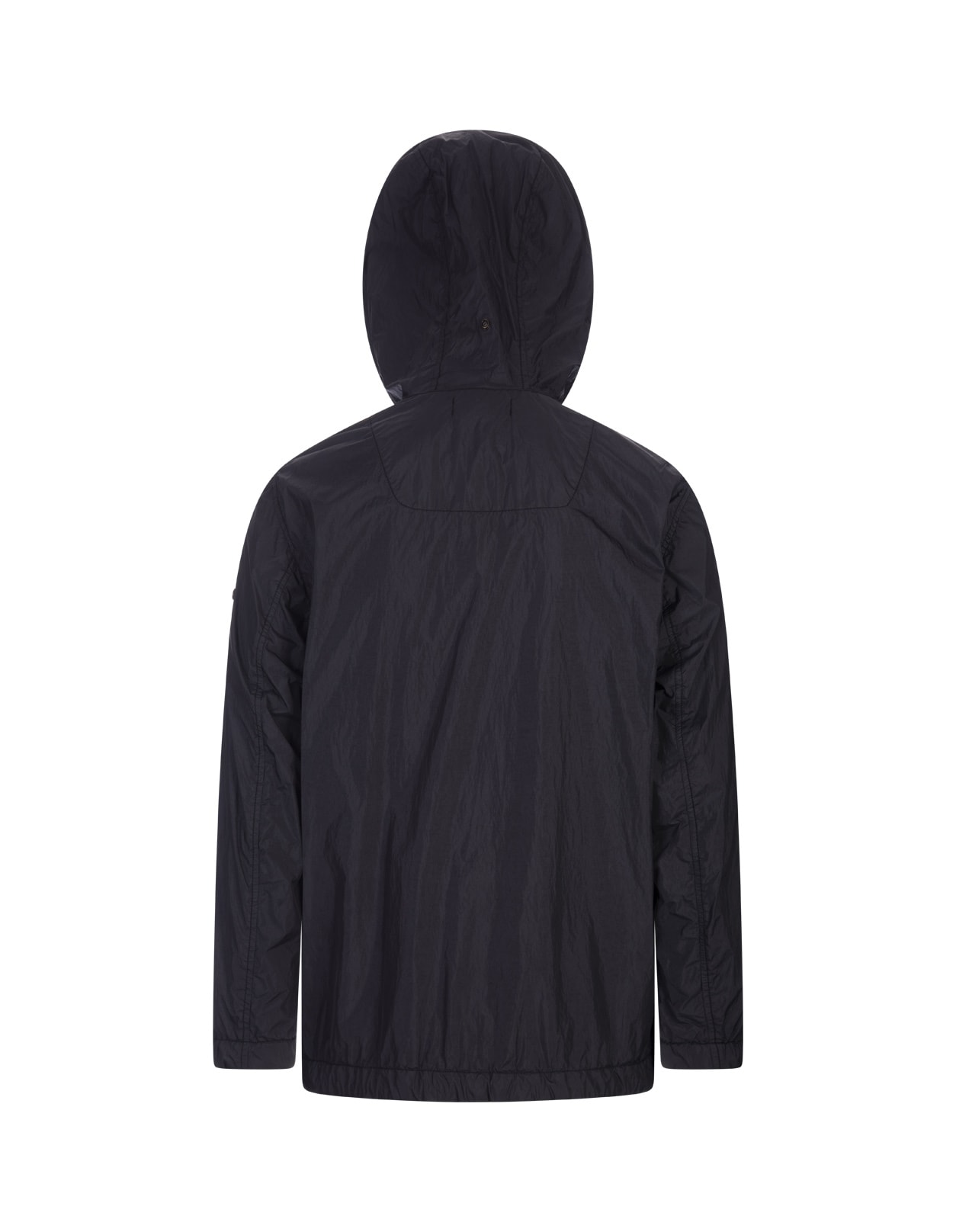 Shop Stone Island Garment Dyed Crinkle Reps R-ny Lightweight Jacket In Navy Blue