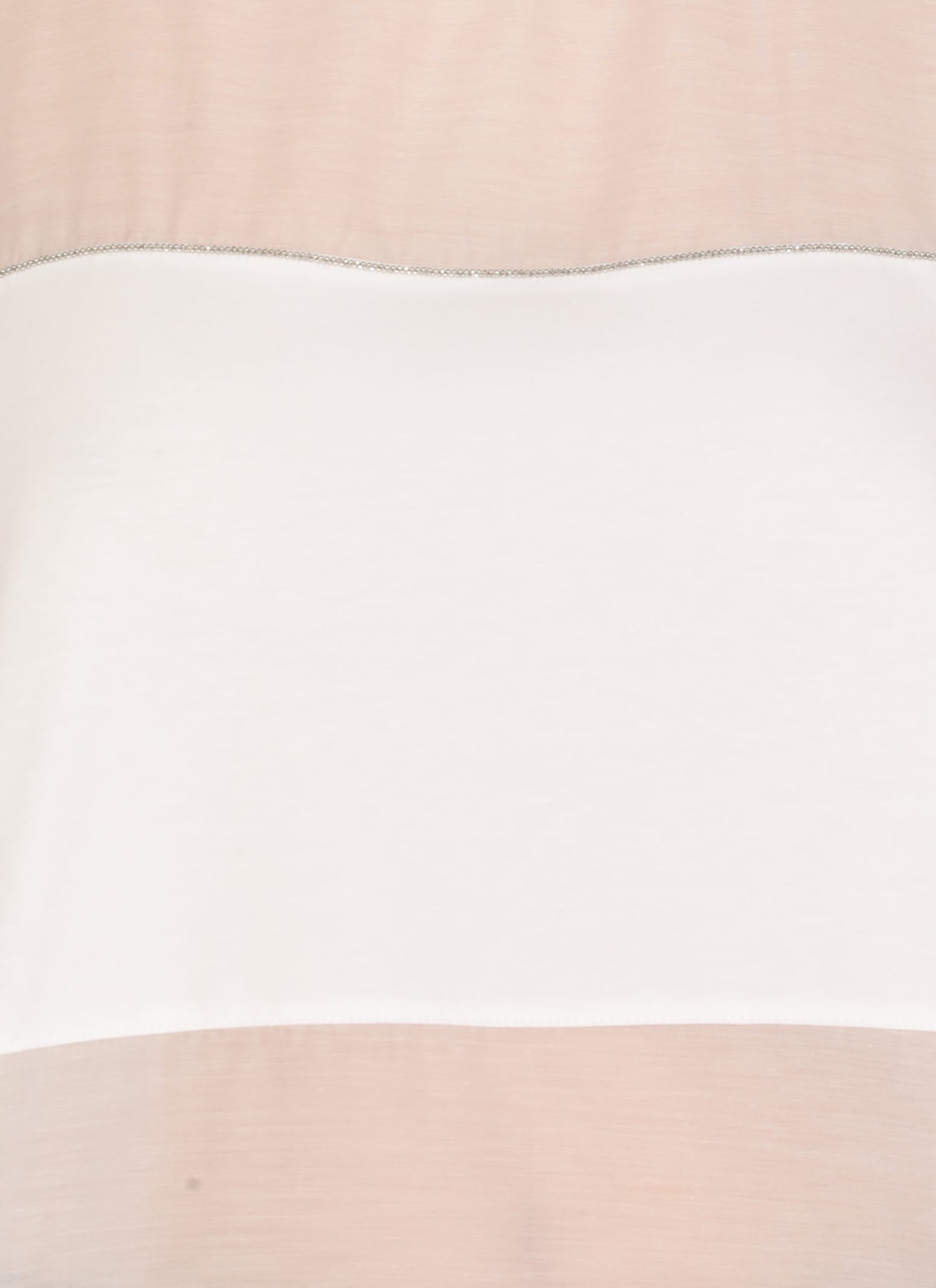 Peserico White Cotton And Silk T-shirt