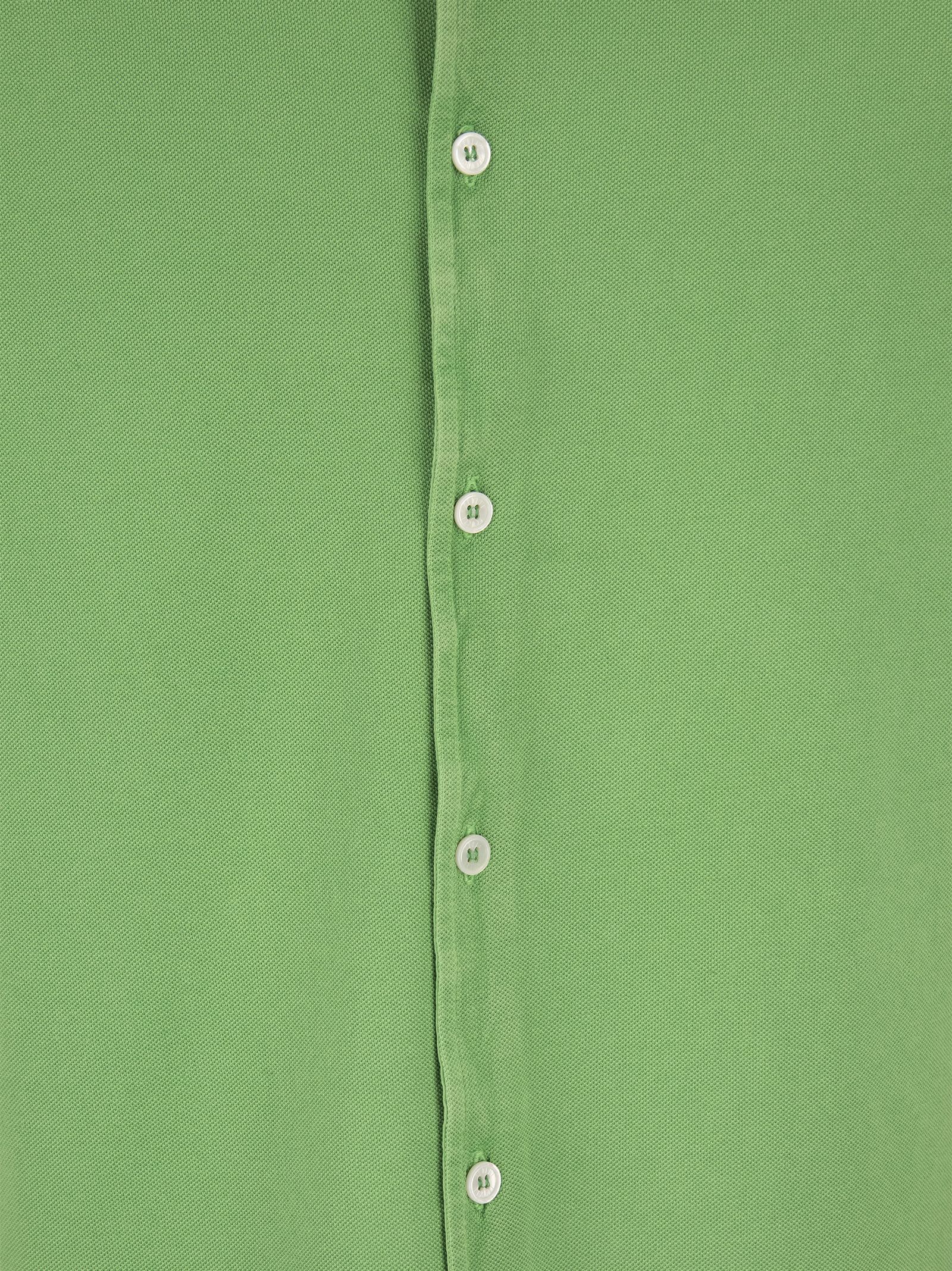 Shop Fedeli Robert - Cotton Piqué Shirt In Green