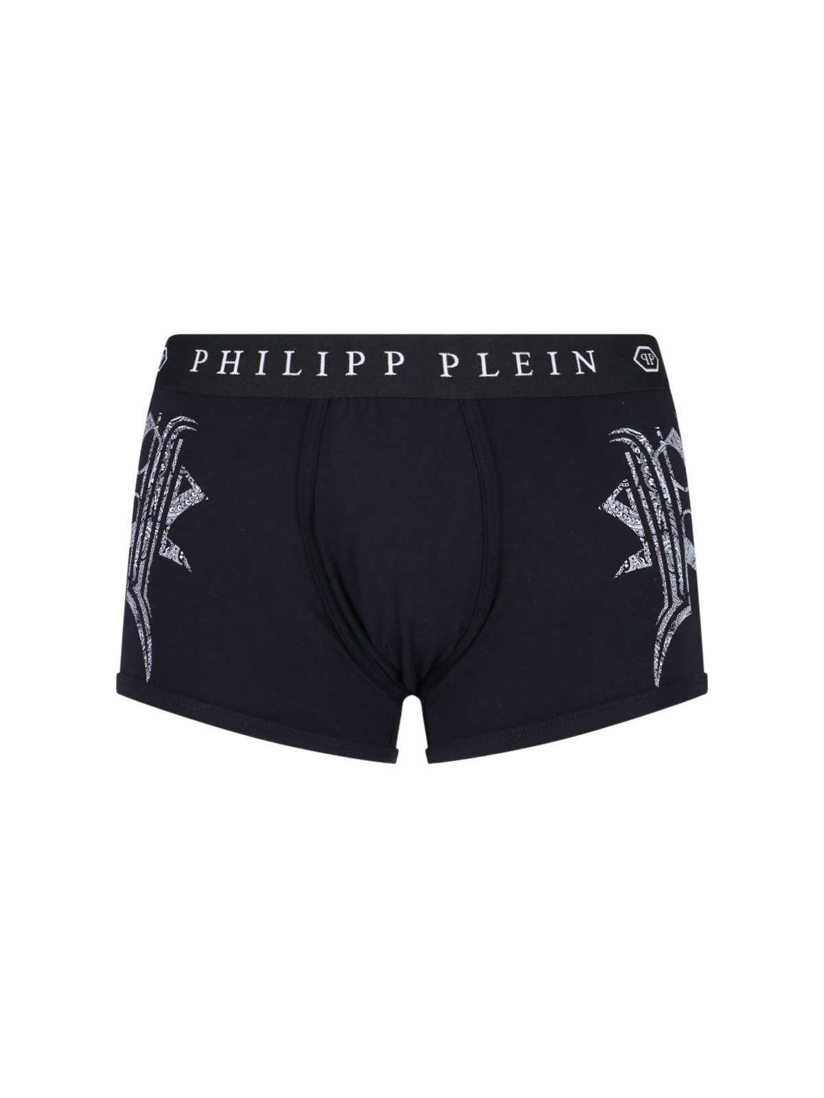 Shop Philipp Plein Gothic Boxers In Black