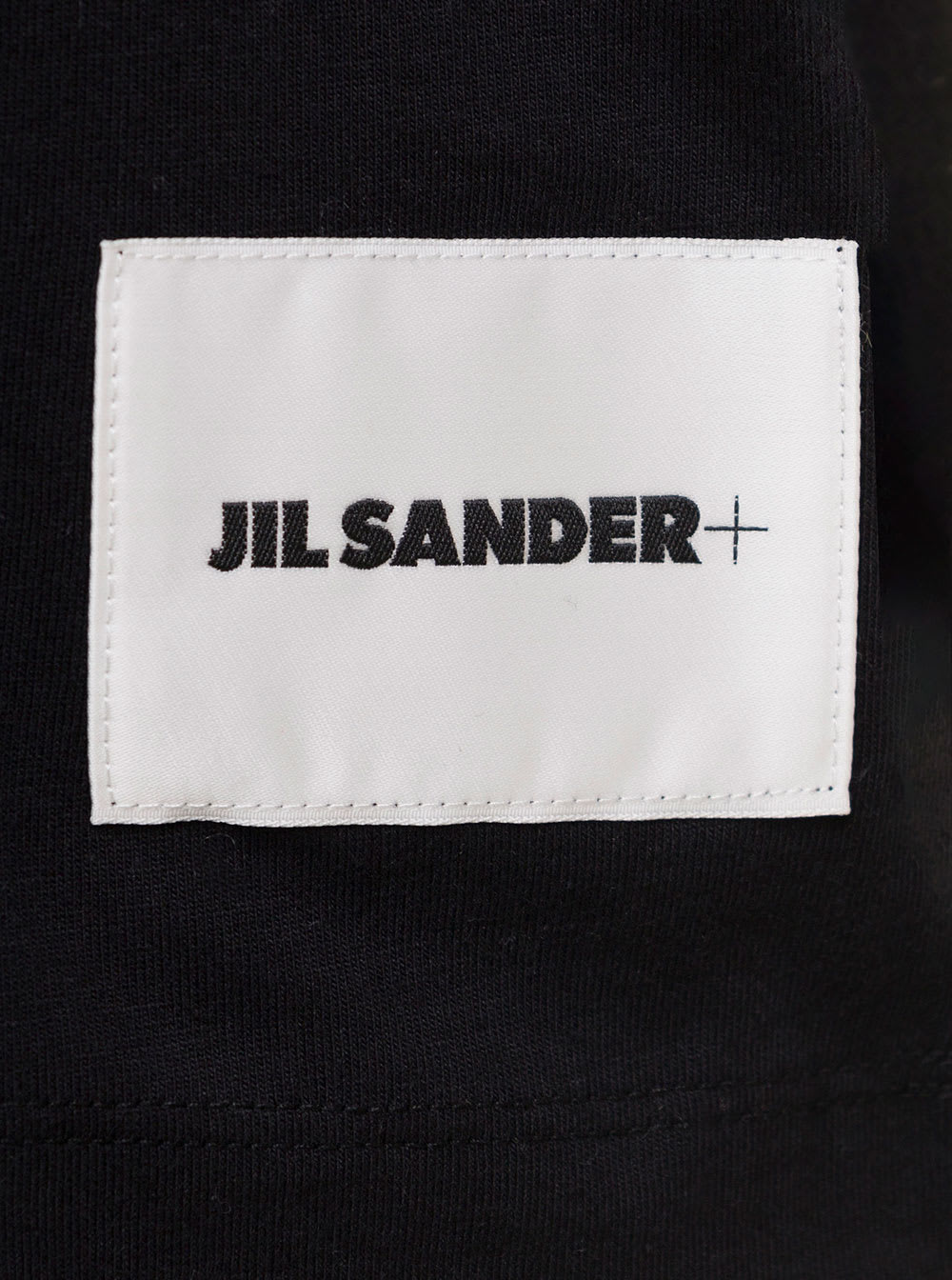 Shop Jil Sander Pack Of Three Black T-shirt With Logo Patch In Cotton Woman In Nero