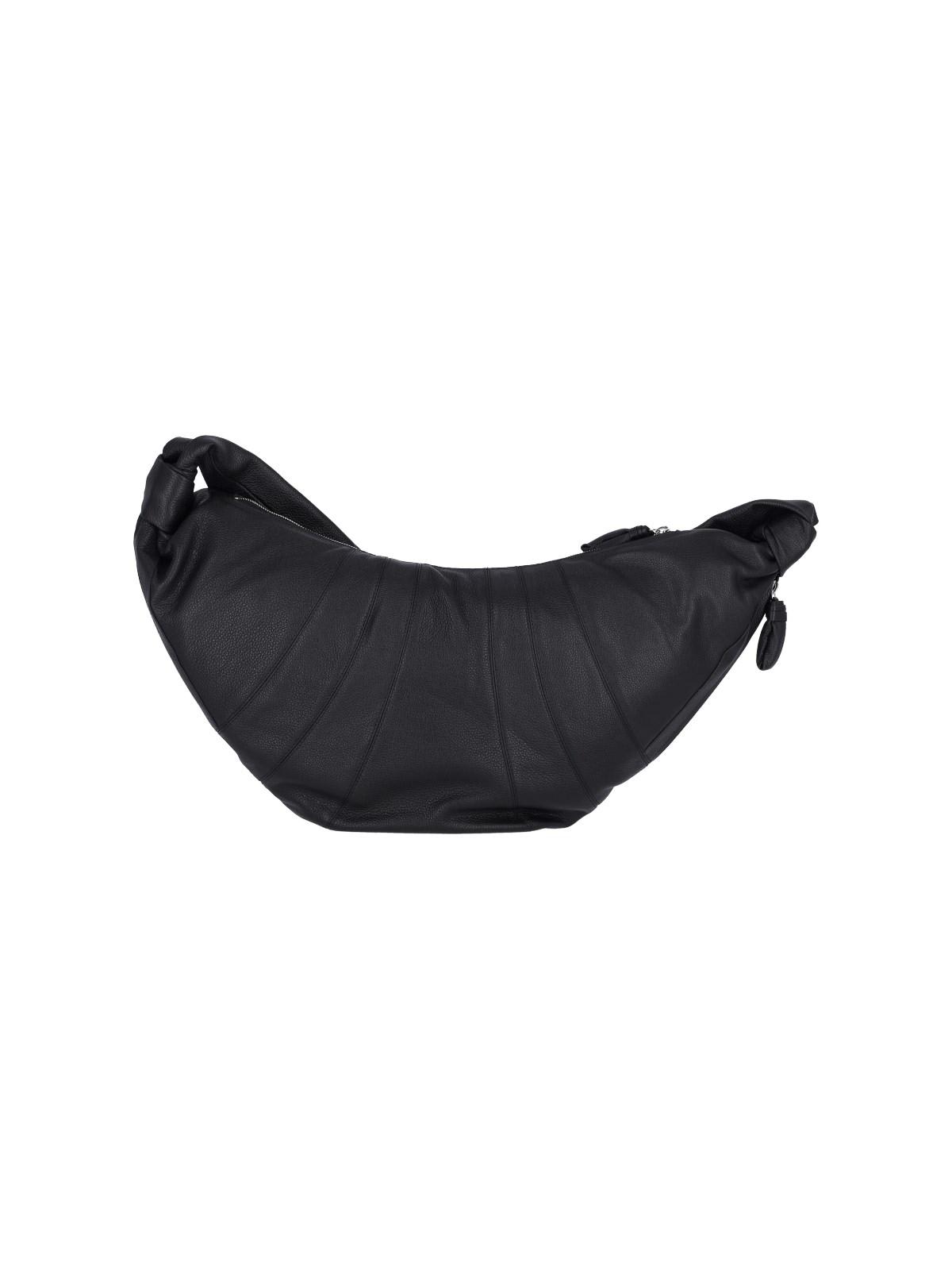 Lemaire Croissant Large Shoulder Bag In Black