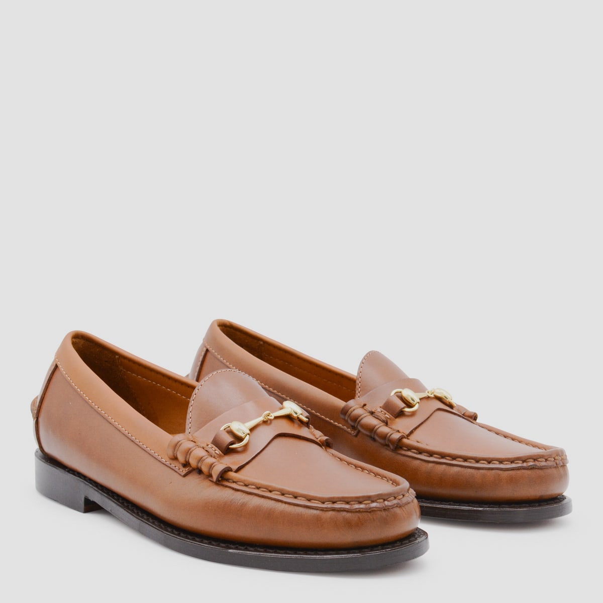 Sebago Round Toe Loafers Gold Tone Hardware In Brown