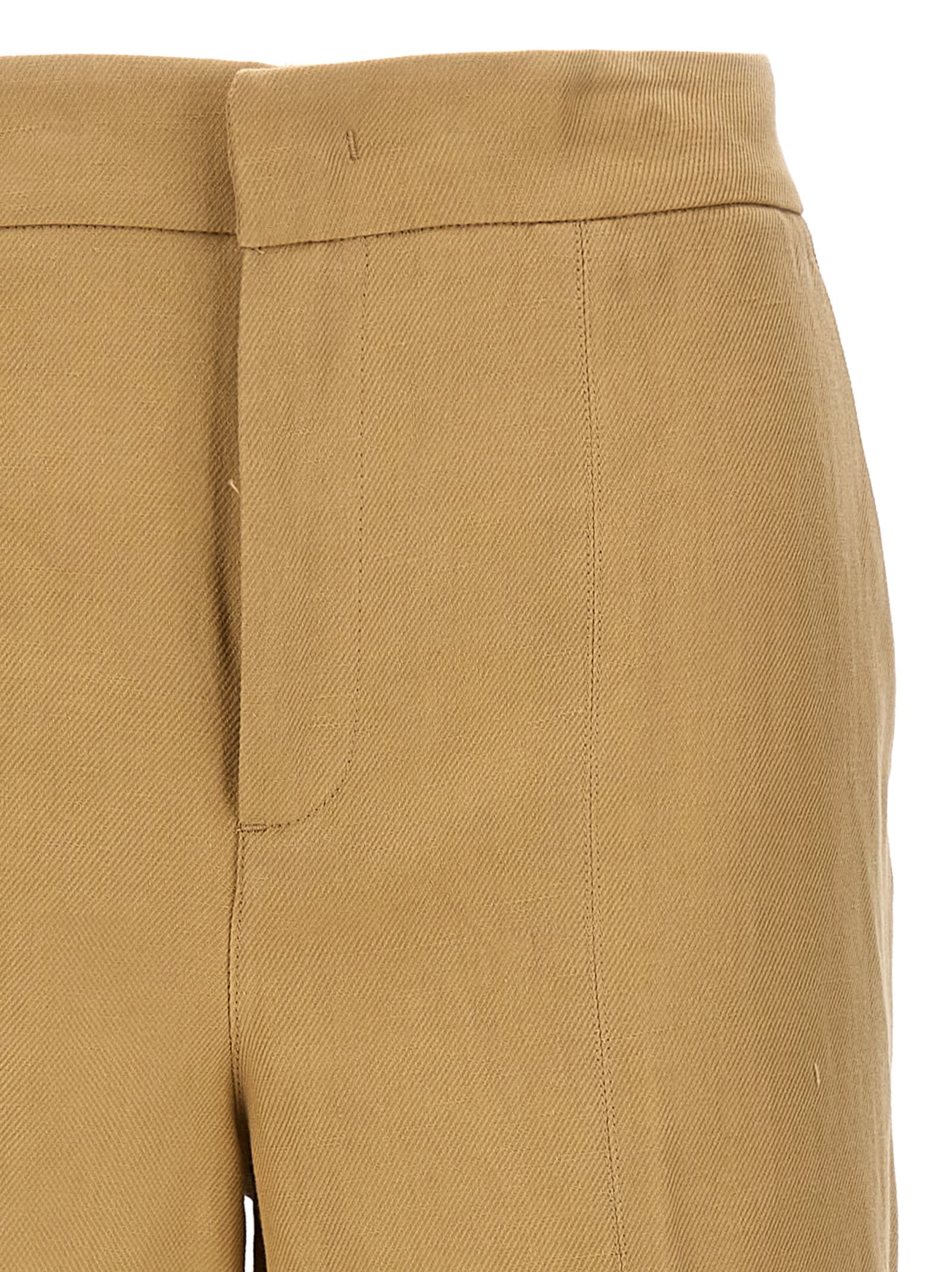 Shop Twinset Smart Pants In Beige