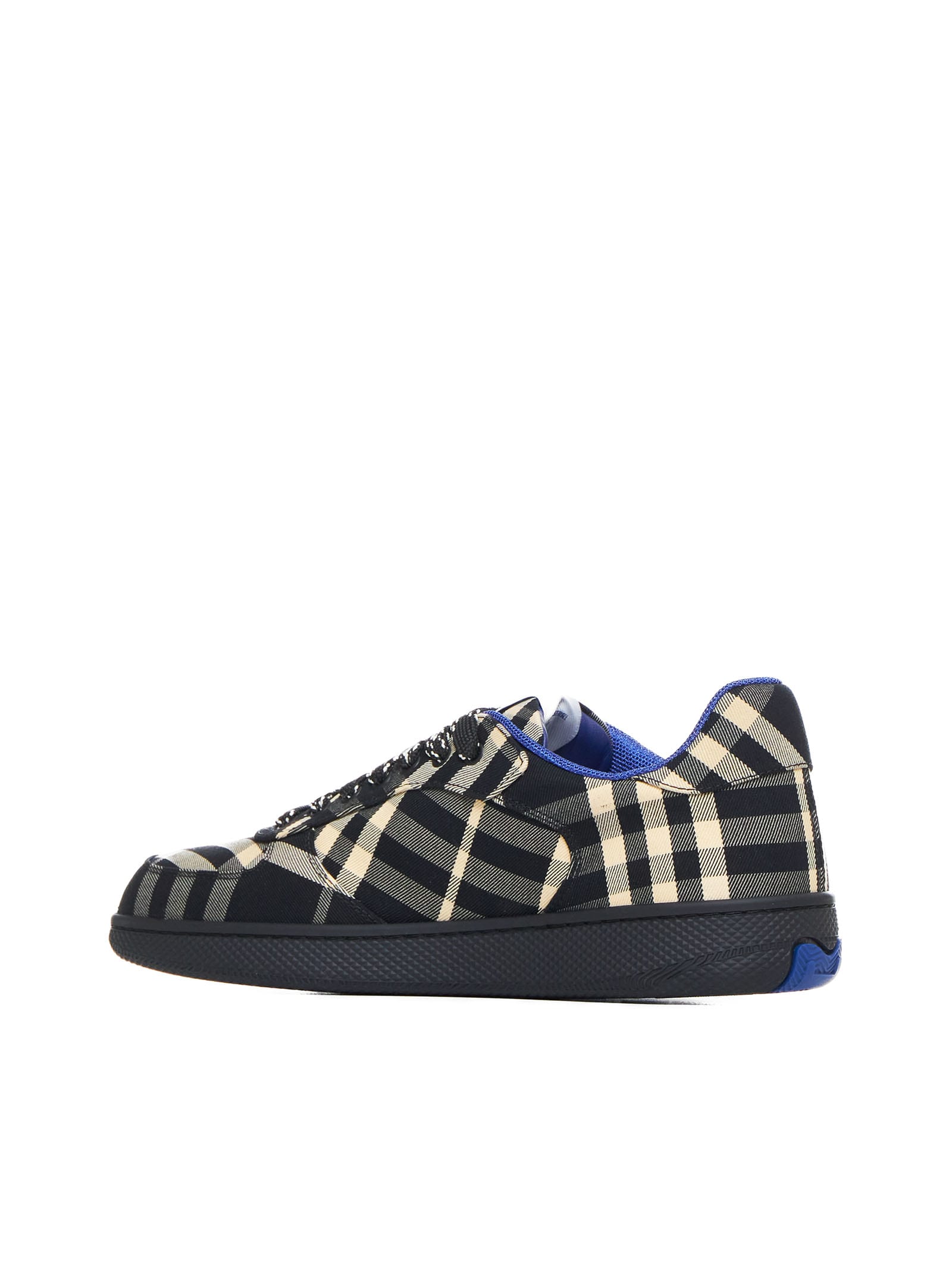 Shop Burberry Sneakers In Black Ip Chk