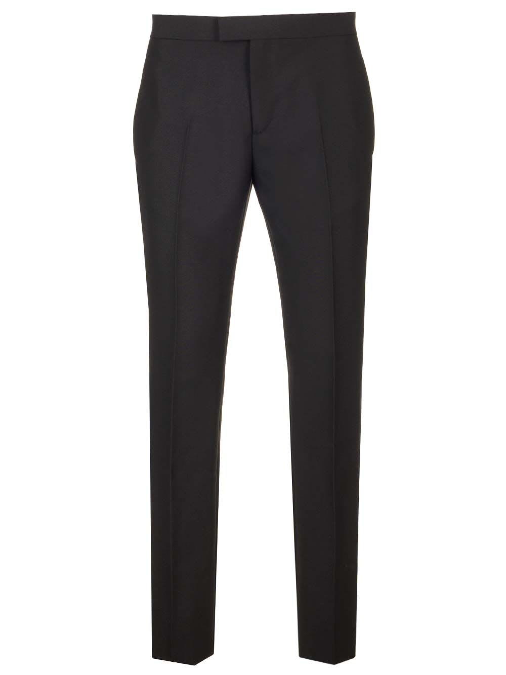 Shop Versace Tailored Trousers In Black