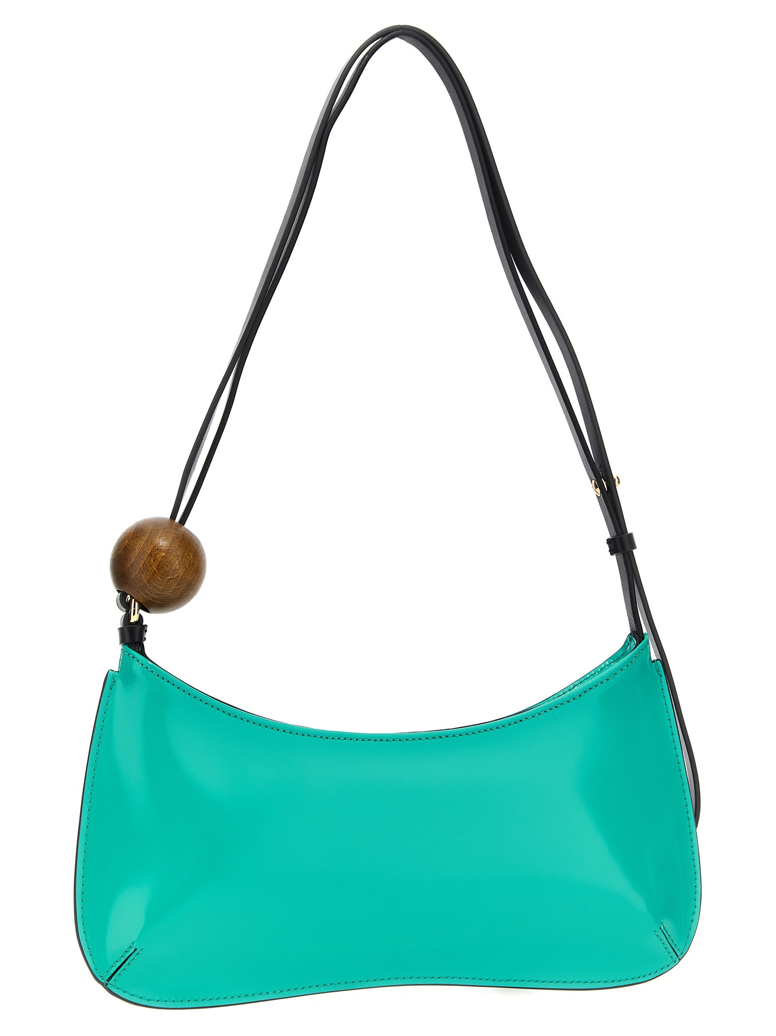 Shop Jacquemus Le Bisou Perle Shoulder Bag In Light Blue