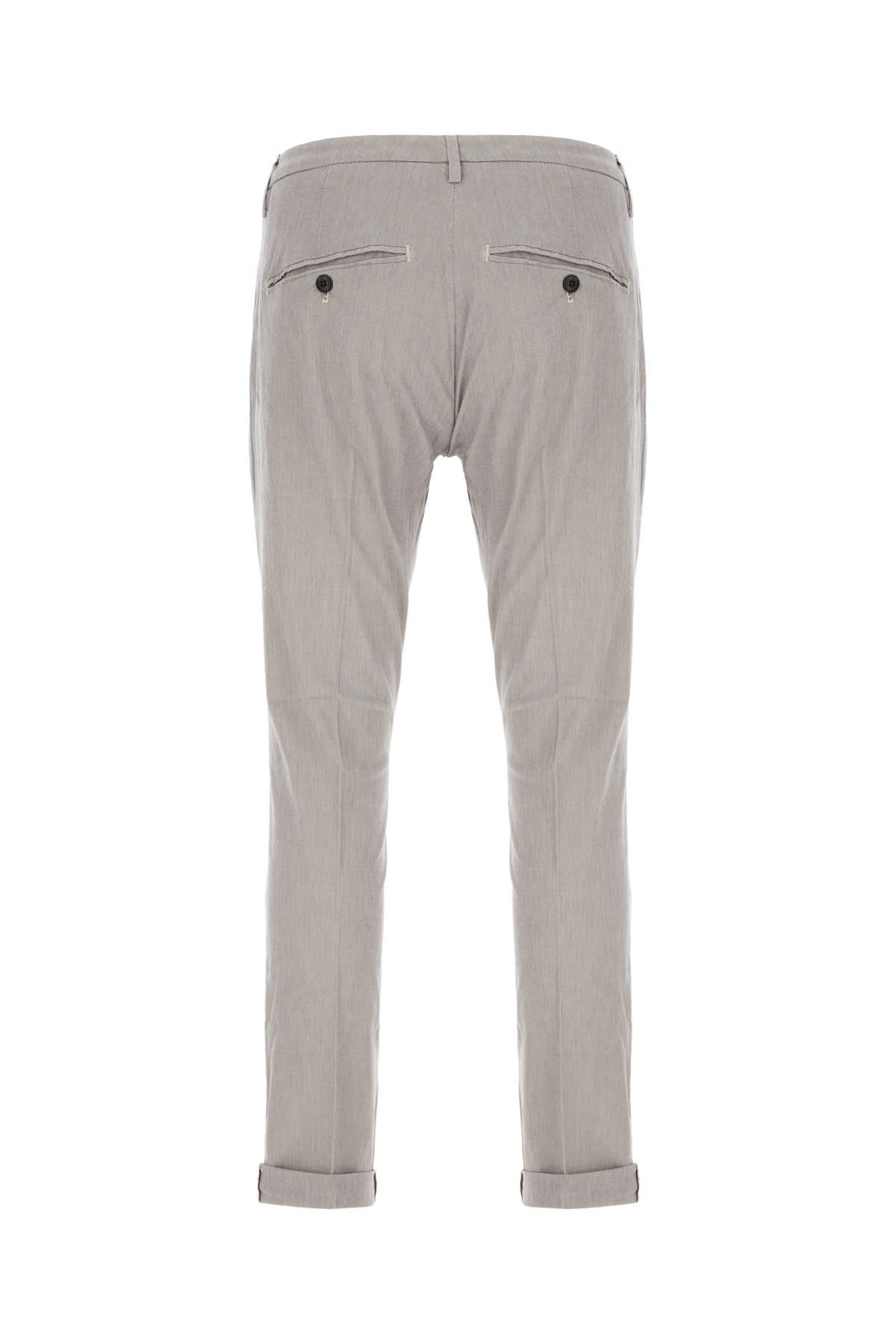 Dondup Embroidered Stretch Lyocell Blend Pants In Ghiaccio